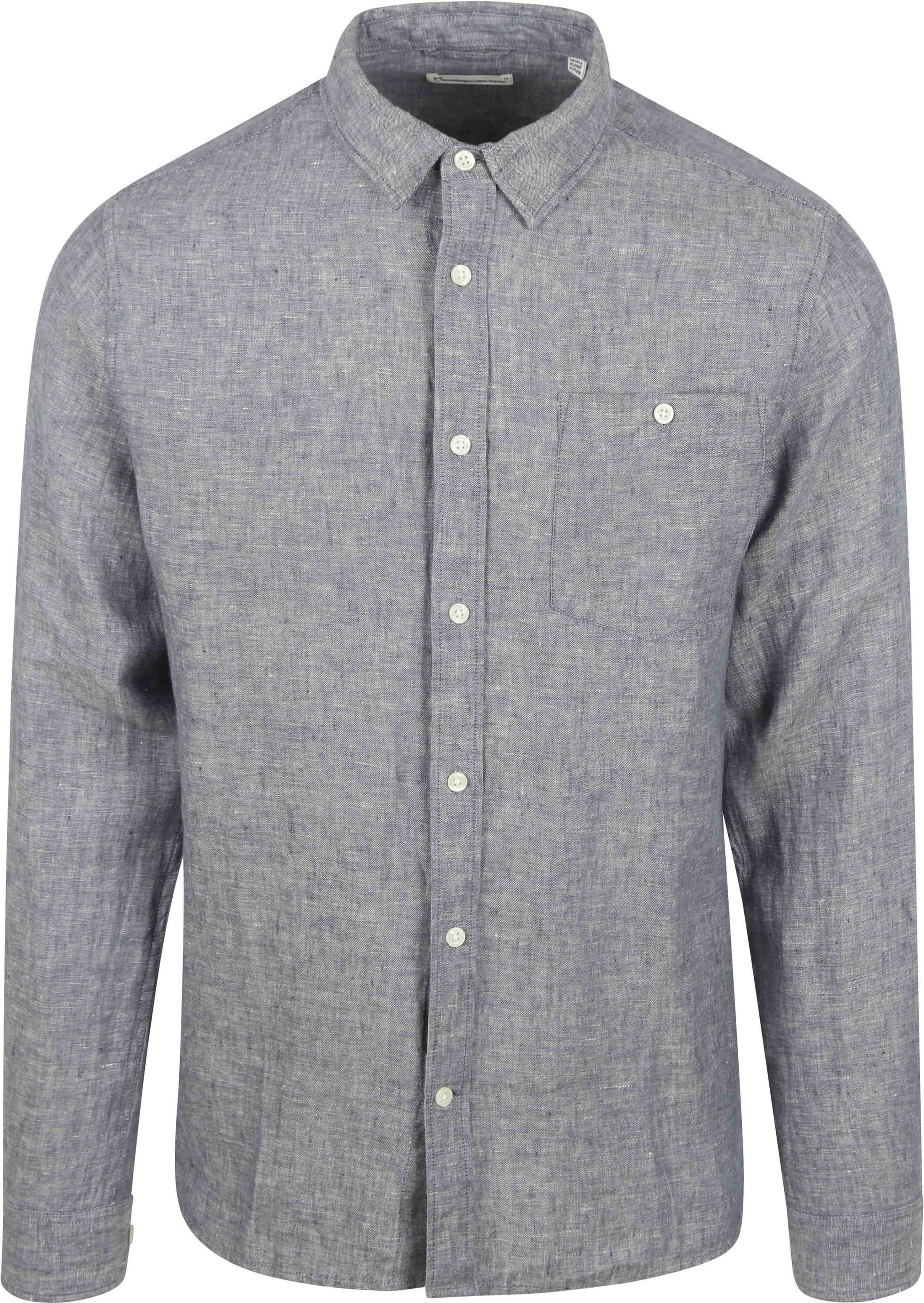KnowledgeCotton Apparel Chemise Lin Vintage Indigo 1090011-1226 commander en ligne | Suitable