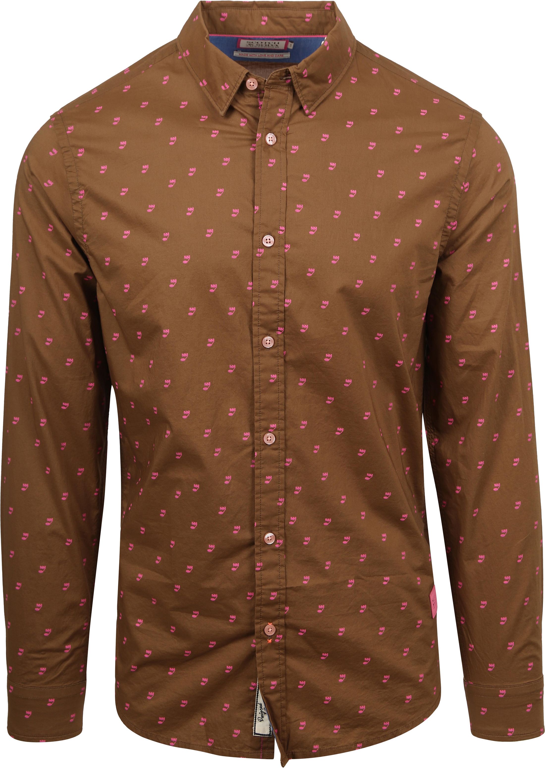  Scotch and Soda Shirt Print Brown 172948-6491 order online | Suitable