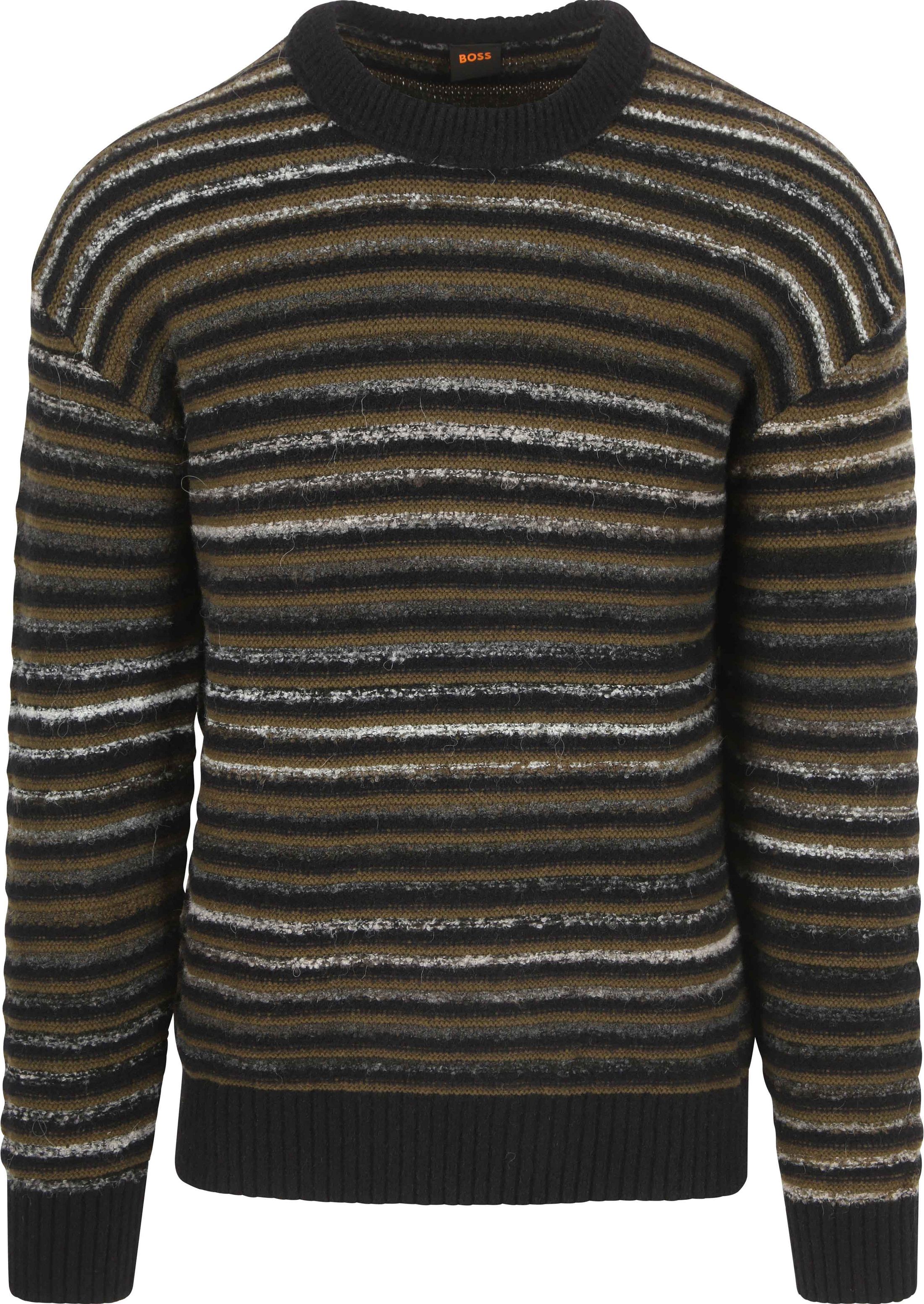 BOSS Pullover Aturn Wool Blend Stripes Black 50523580-001 order online | Suitable