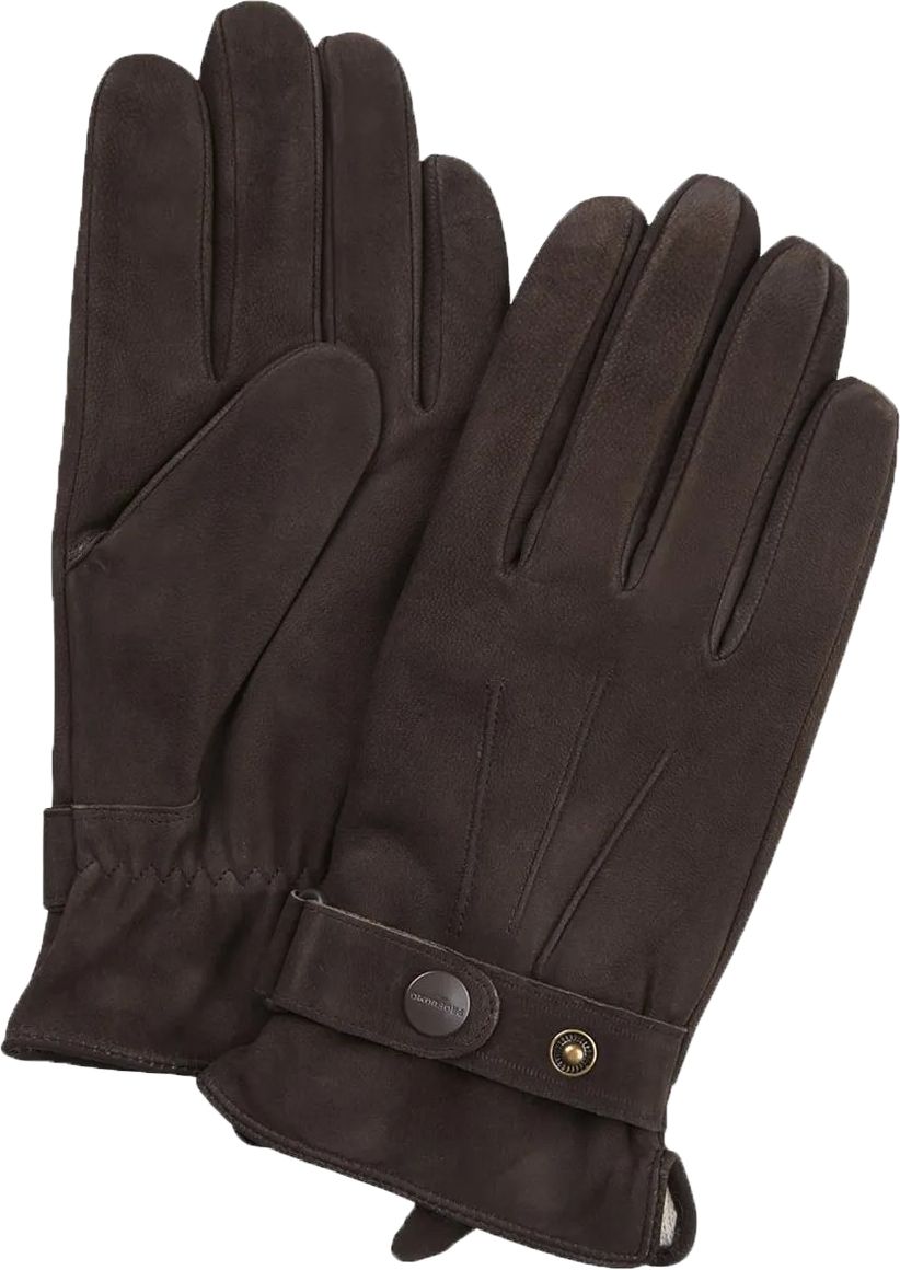 Profuomo Gloves Nubuck Leather Brown size 10