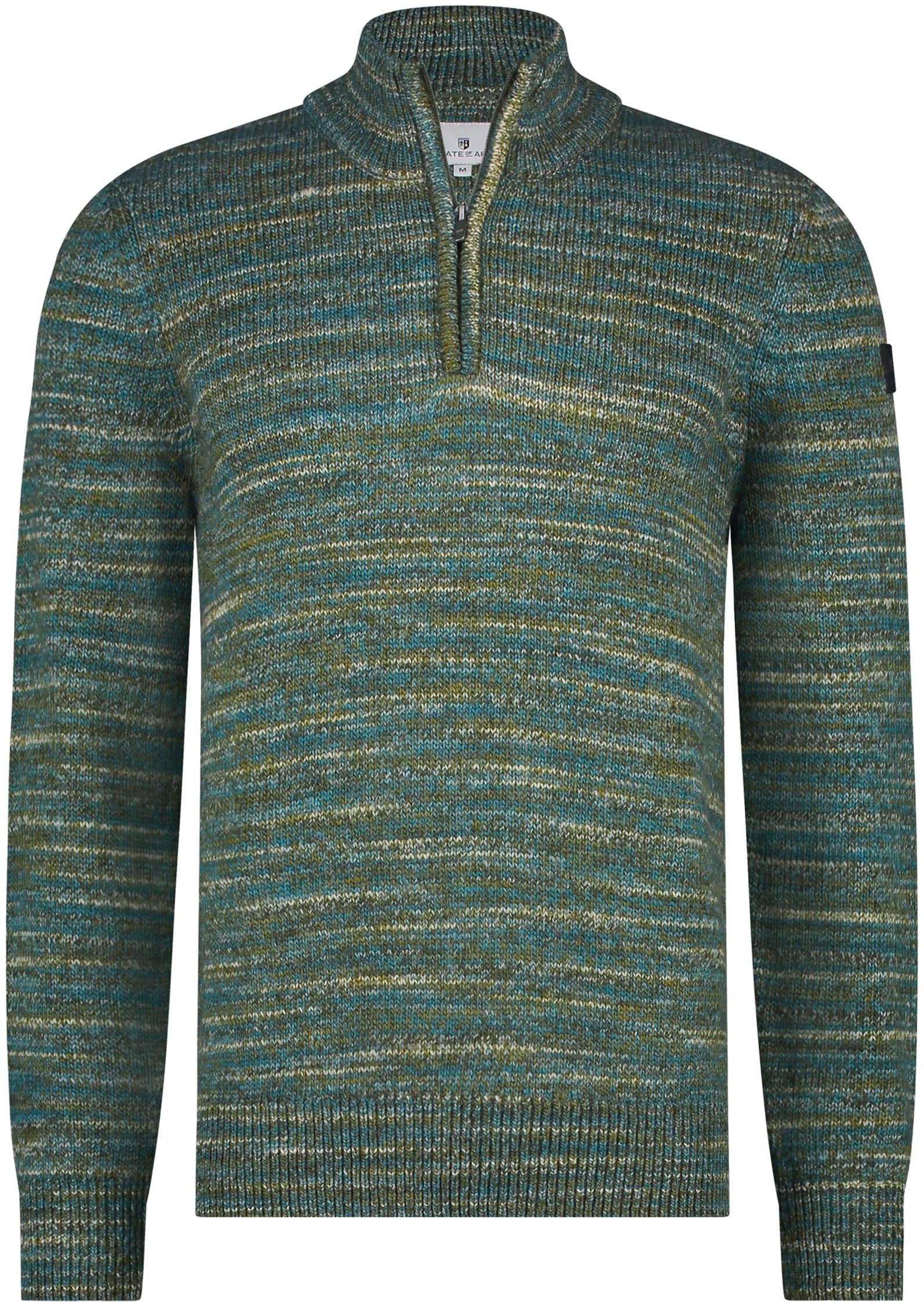 State Of Art Half Zip Pullover Melange Green 13124101-3955 order online | Suitable