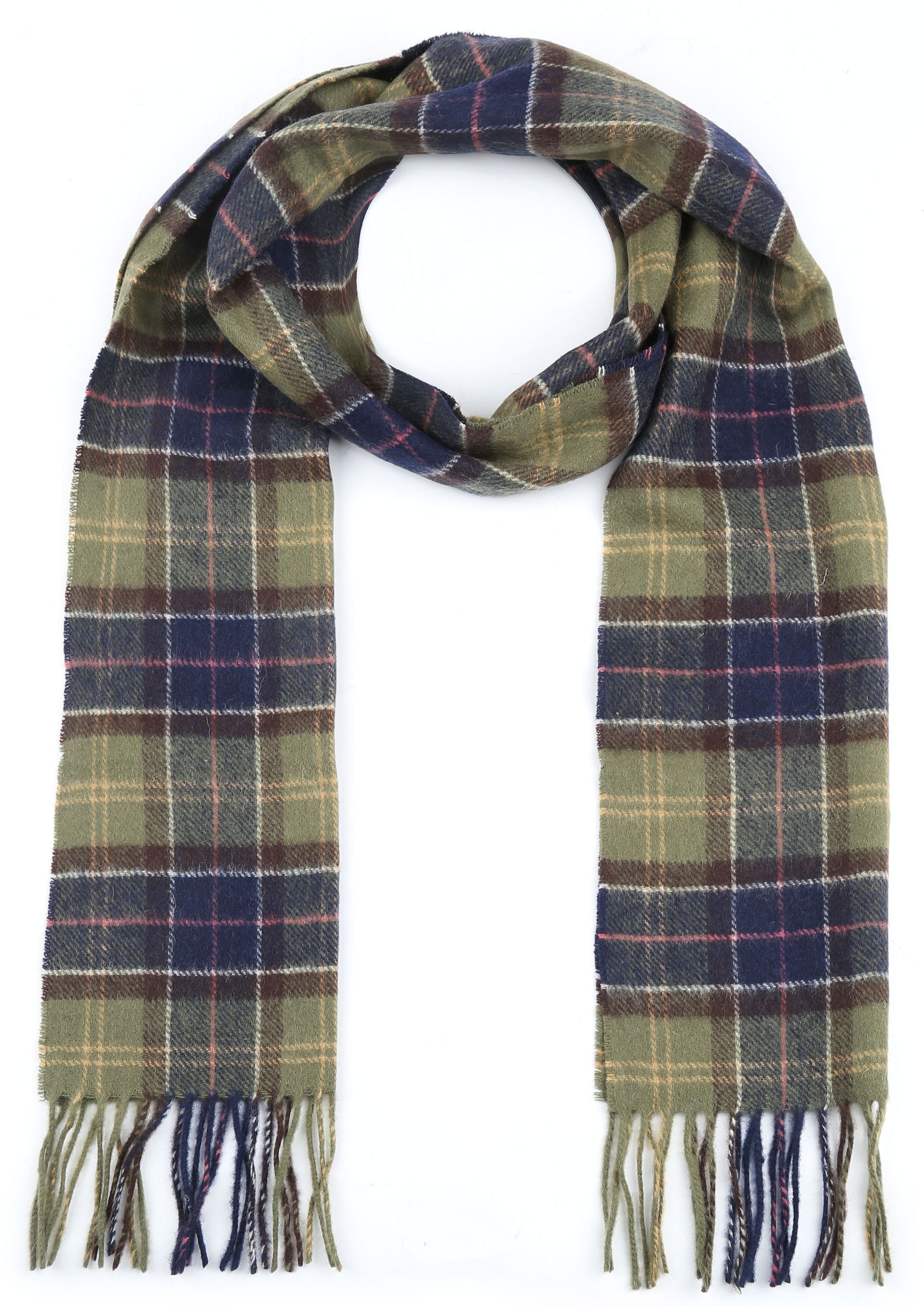 Barbour tartan lambswool scarf on sale