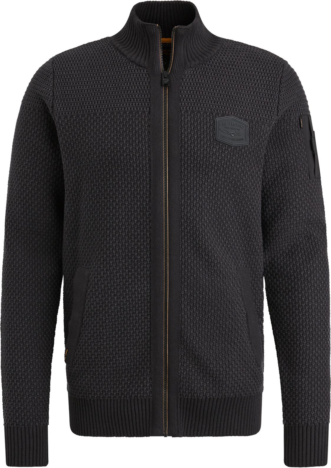 PME Legend Vest Knitted Structure Zwart PKC2409356-9139 kopen | Suitable