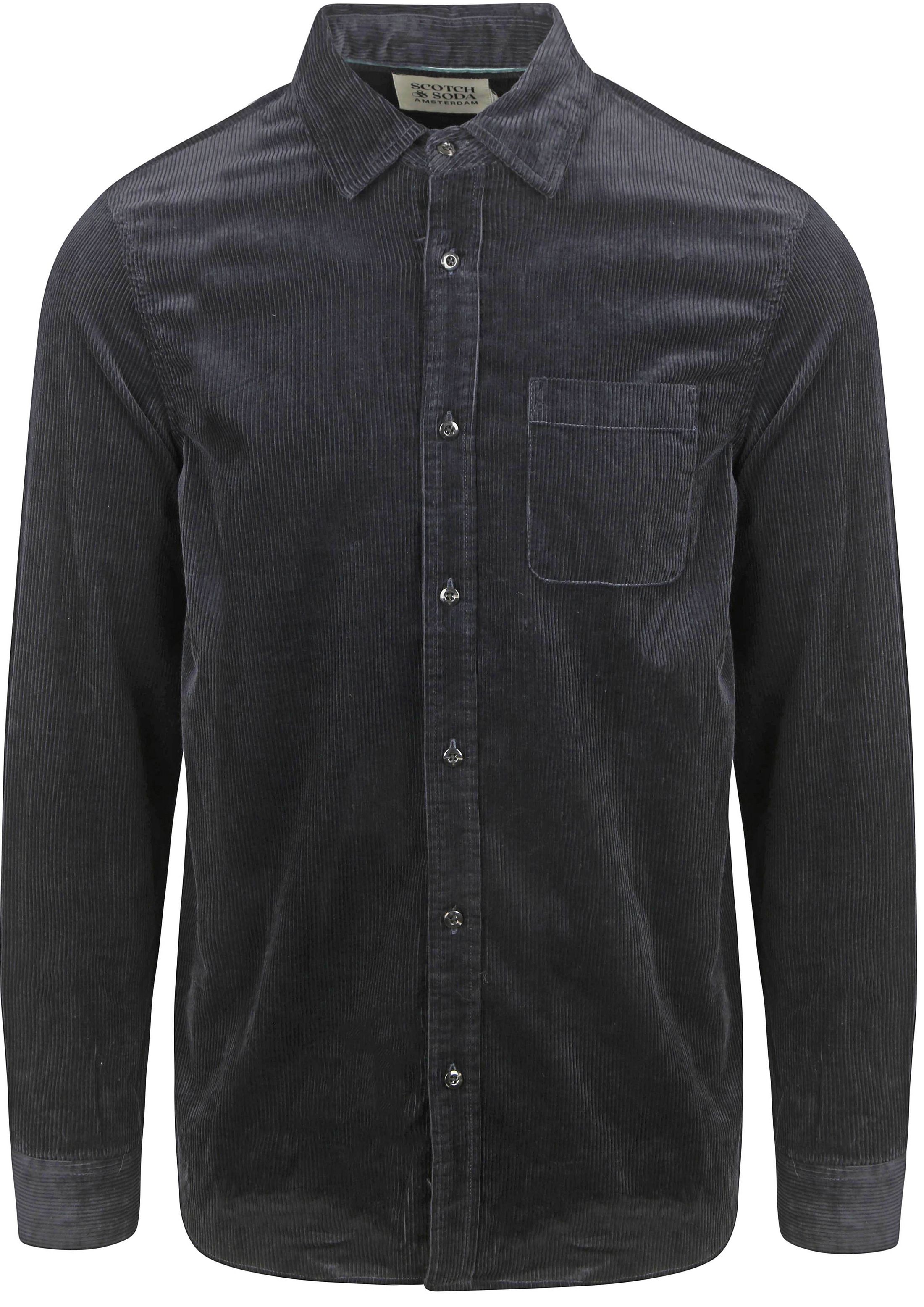 Scotch and Soda Solid Corduroy Shirt Black  178709-001 order online | Suitable