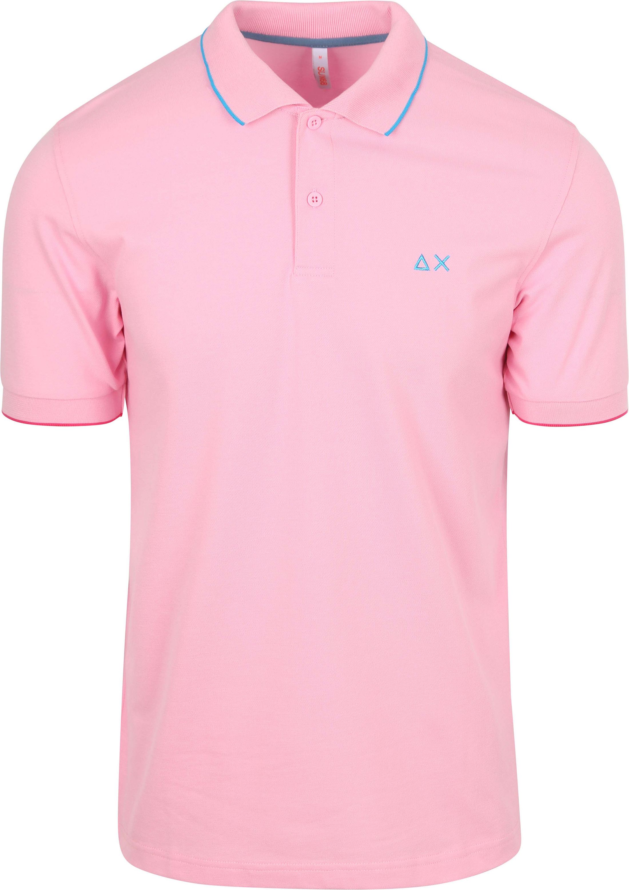 Sun68 Polo Shirt Small Stripe Collar Light Pink A35110-22 order online | Suitable