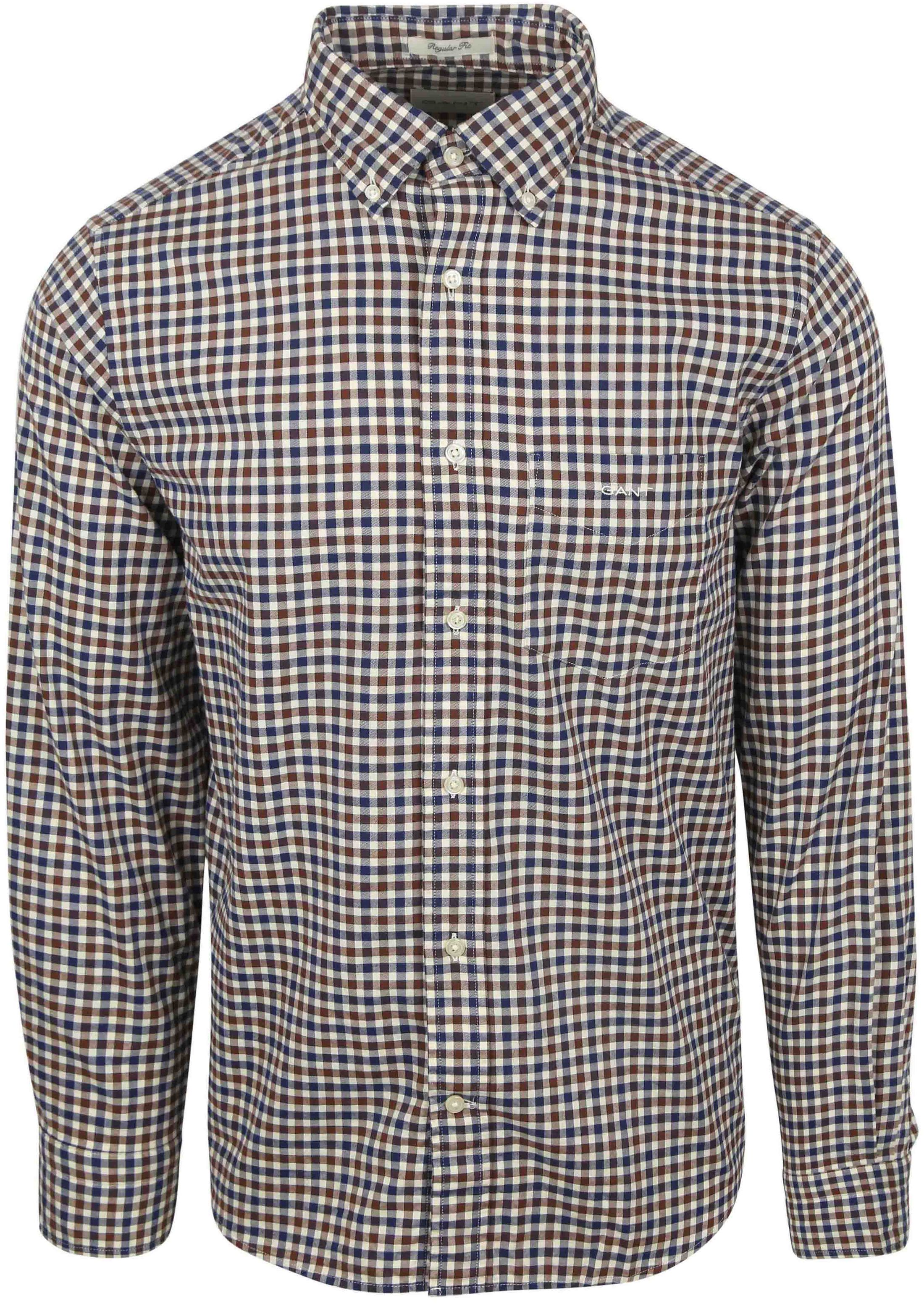 Gant Casual Shirt Twill Plaid Brown 3250233-229 order online | Suitable