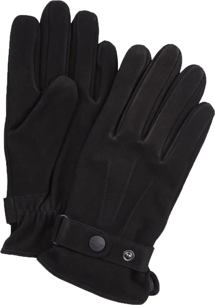 Profuomo Gloves Nubuck Leather Black size 8.5