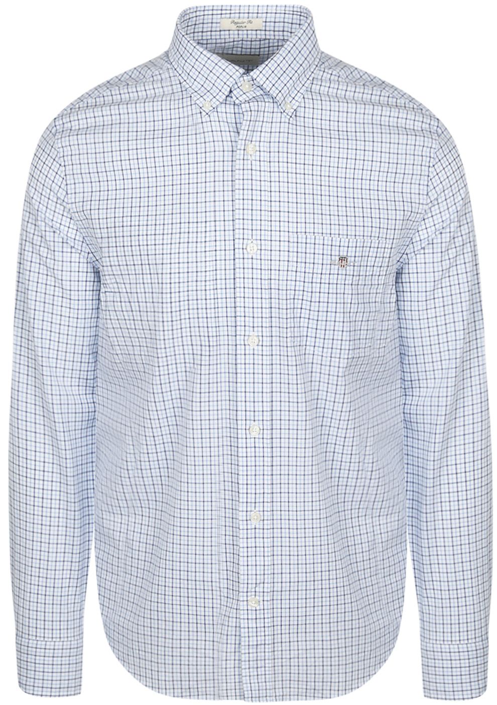 Gant Casual Shirt Poplin Plaid Blue 3250214-427 order online | Suitable