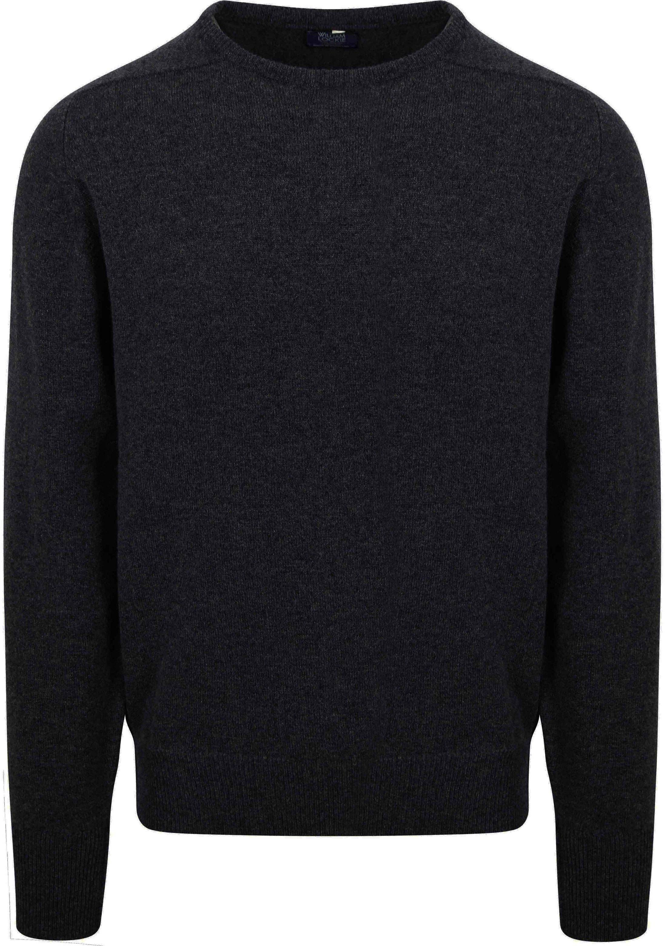 William Lockie Pullover Lambswool Charcoal Dark Grey 7097DF-2 Charcoal
