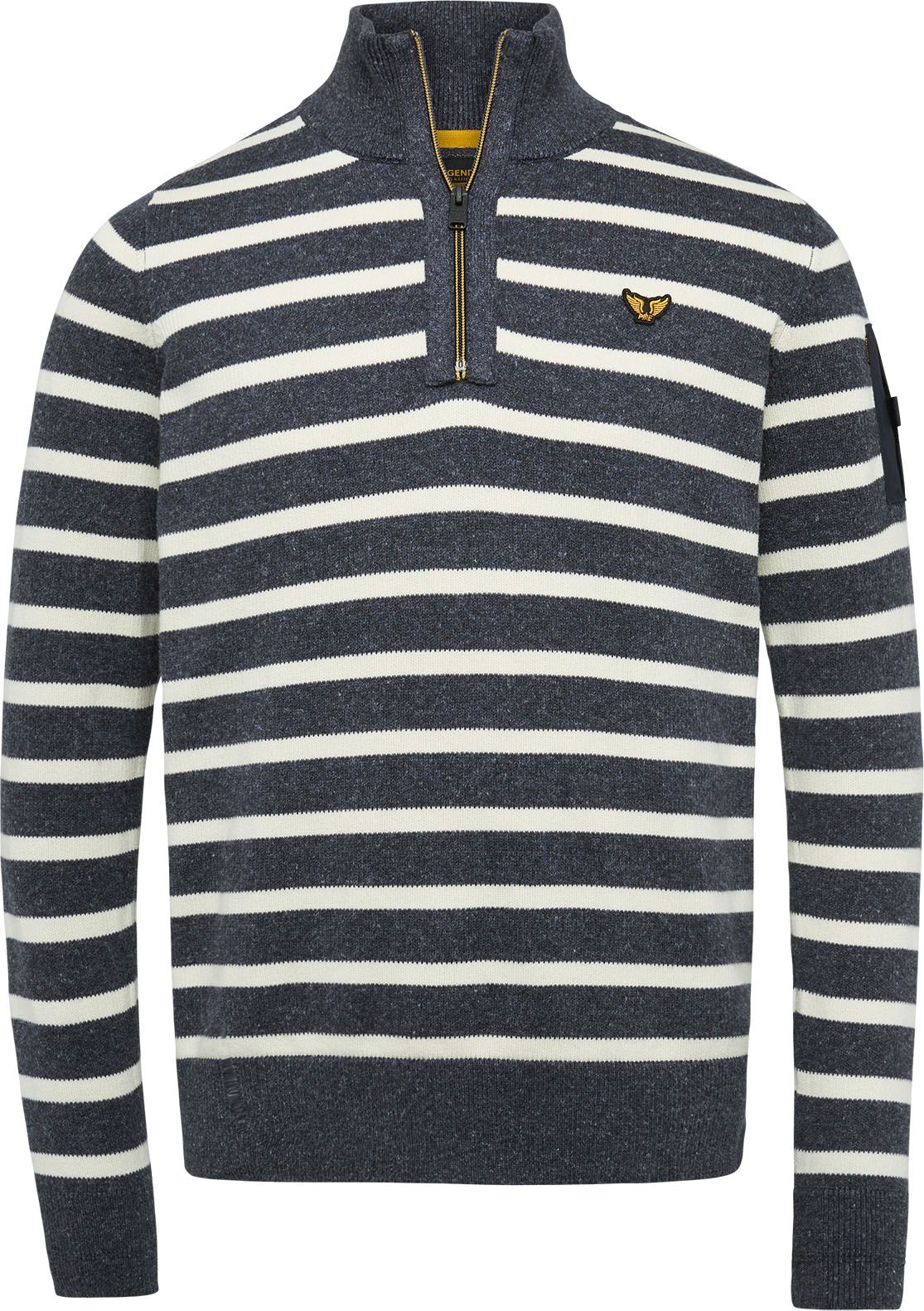 PME Legend Zip Sweater Stripe Off-White Blue size 3XL