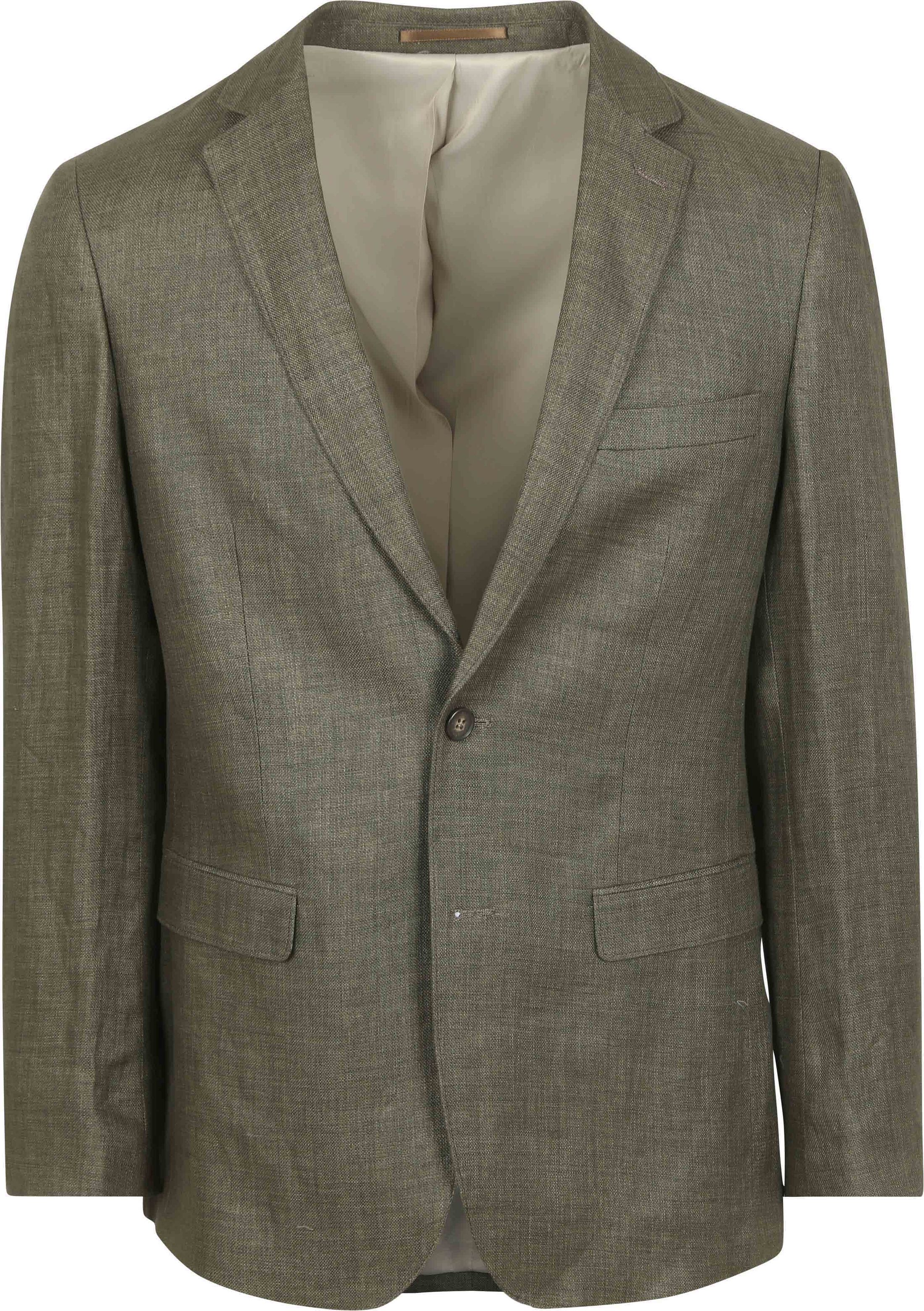 Suitable Blazer Linnen Panama Olijfgroen BL-LINPAN-25.02 olive kopen | Suitable
