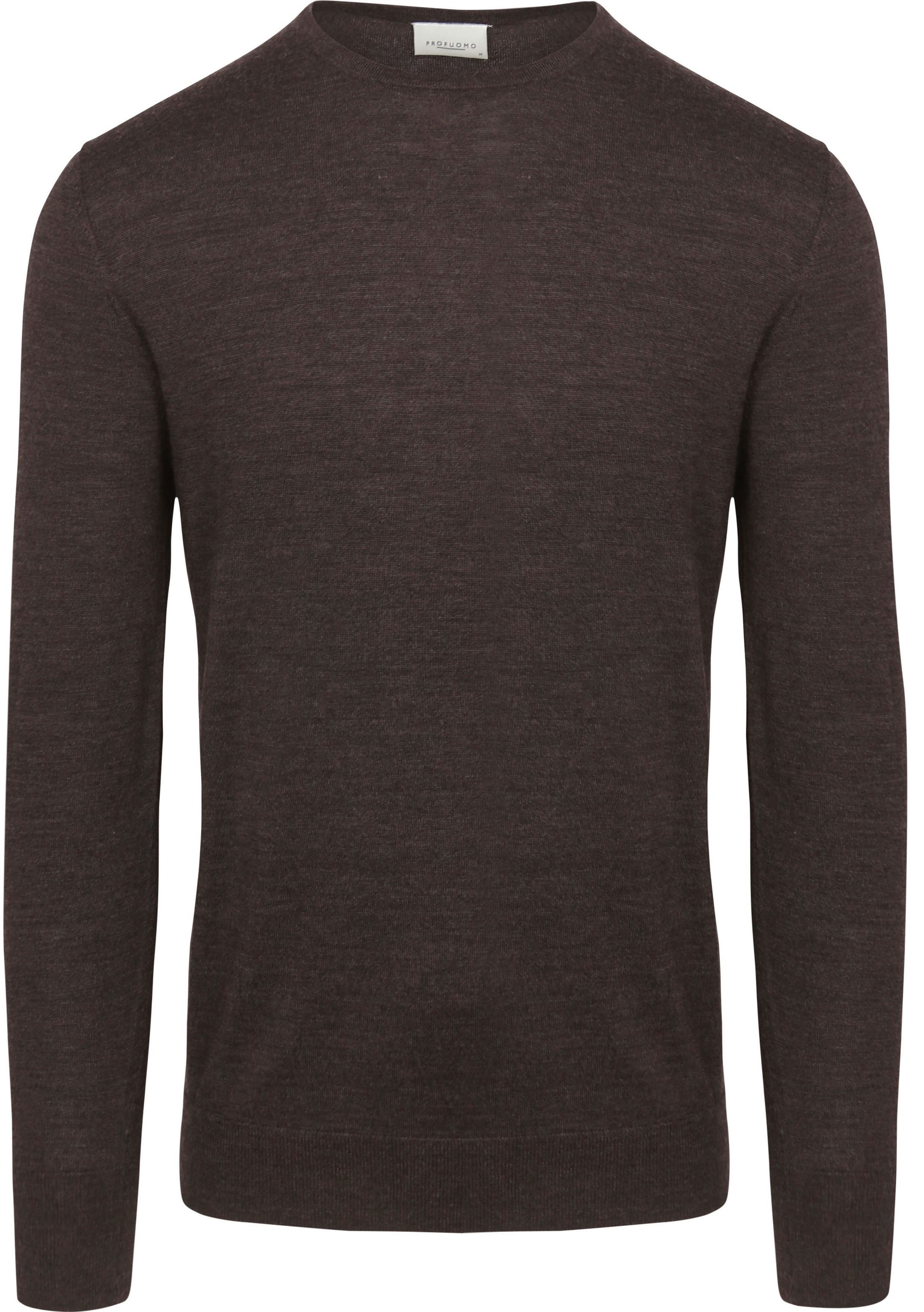 Profuomo Pullover Merino Wool Dark Brown PPVJ30001B-H2 order online | Suitable