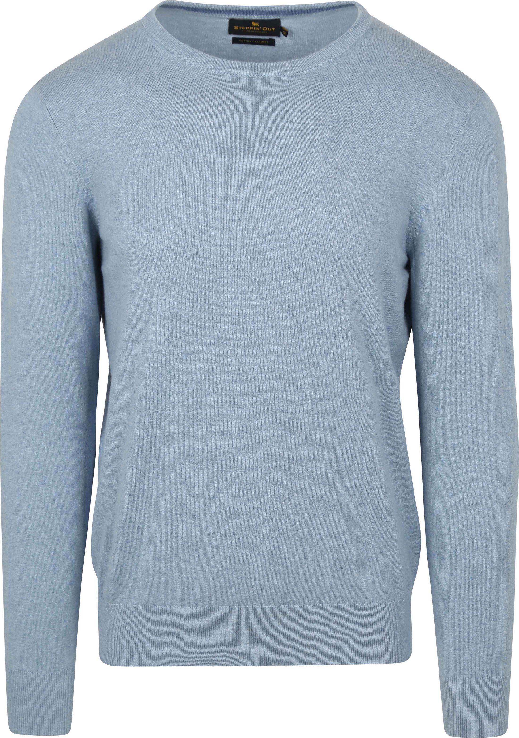 Steppin' Out Trui Cotton Cashmere Sky Blauw PU-O-COCASH-STEPP-SKY kopen | Suitable