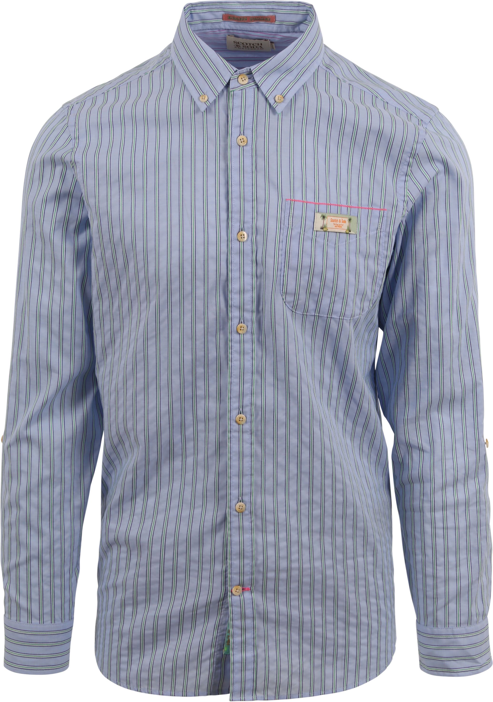 Scotch and Soda Shirt Stripe Light Blue 171619-6055 order online | Suitable