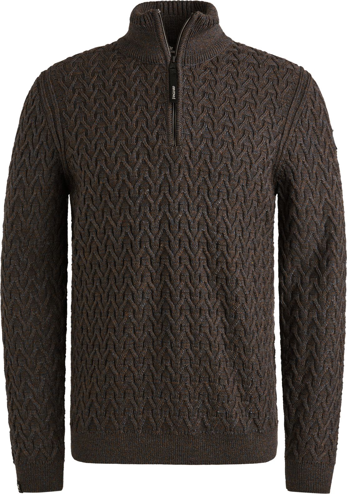Vanguard Pullover Half Zip Wool Brown order online | Suitable