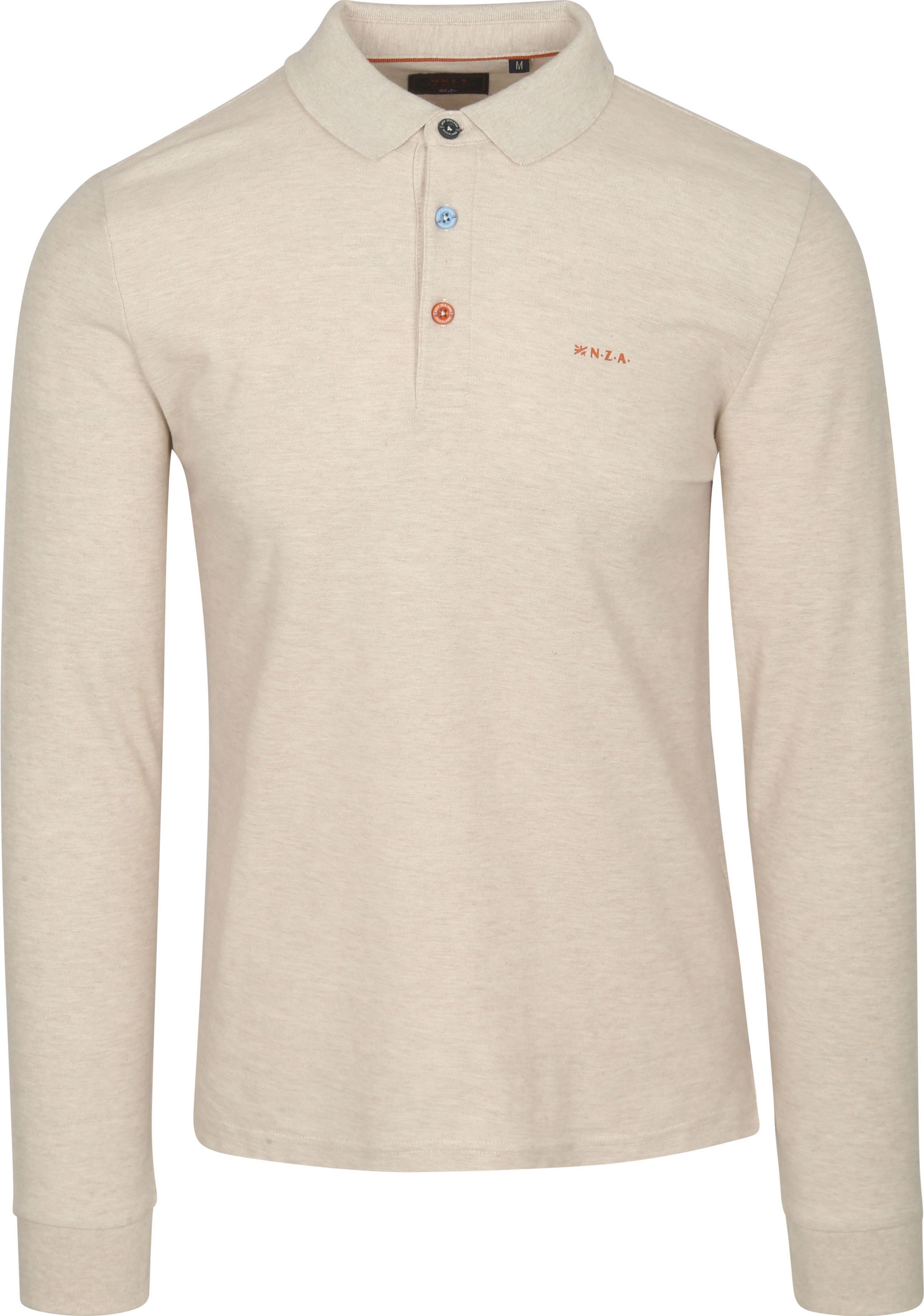 NZA Longsleeve Polo Shirt Isaac Piqué Sand 24GN200-1101 order online | Suitable