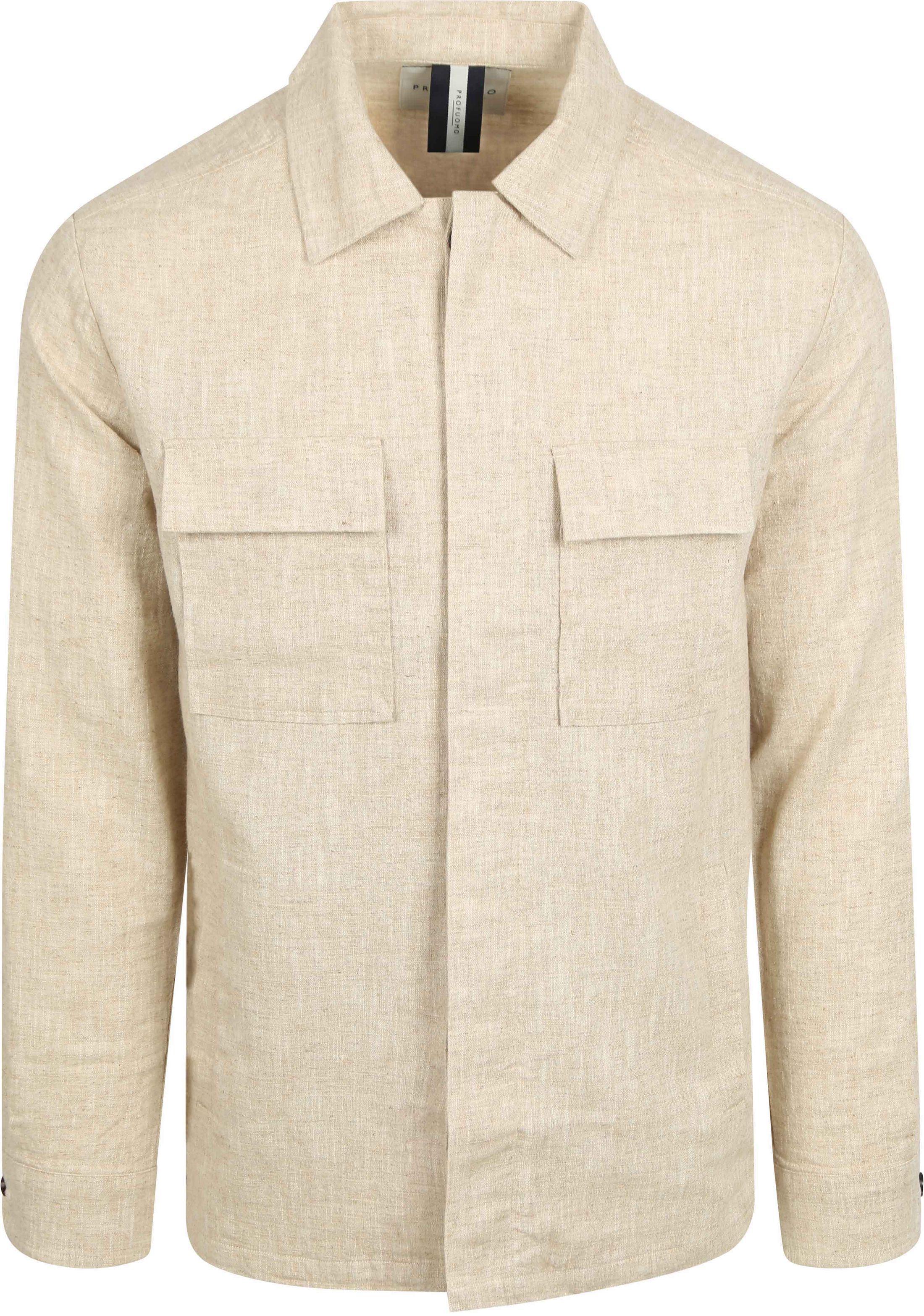 Profuomo Overshirt Leinen Blend Beige PPWF10040A-F kaufen | Suitable