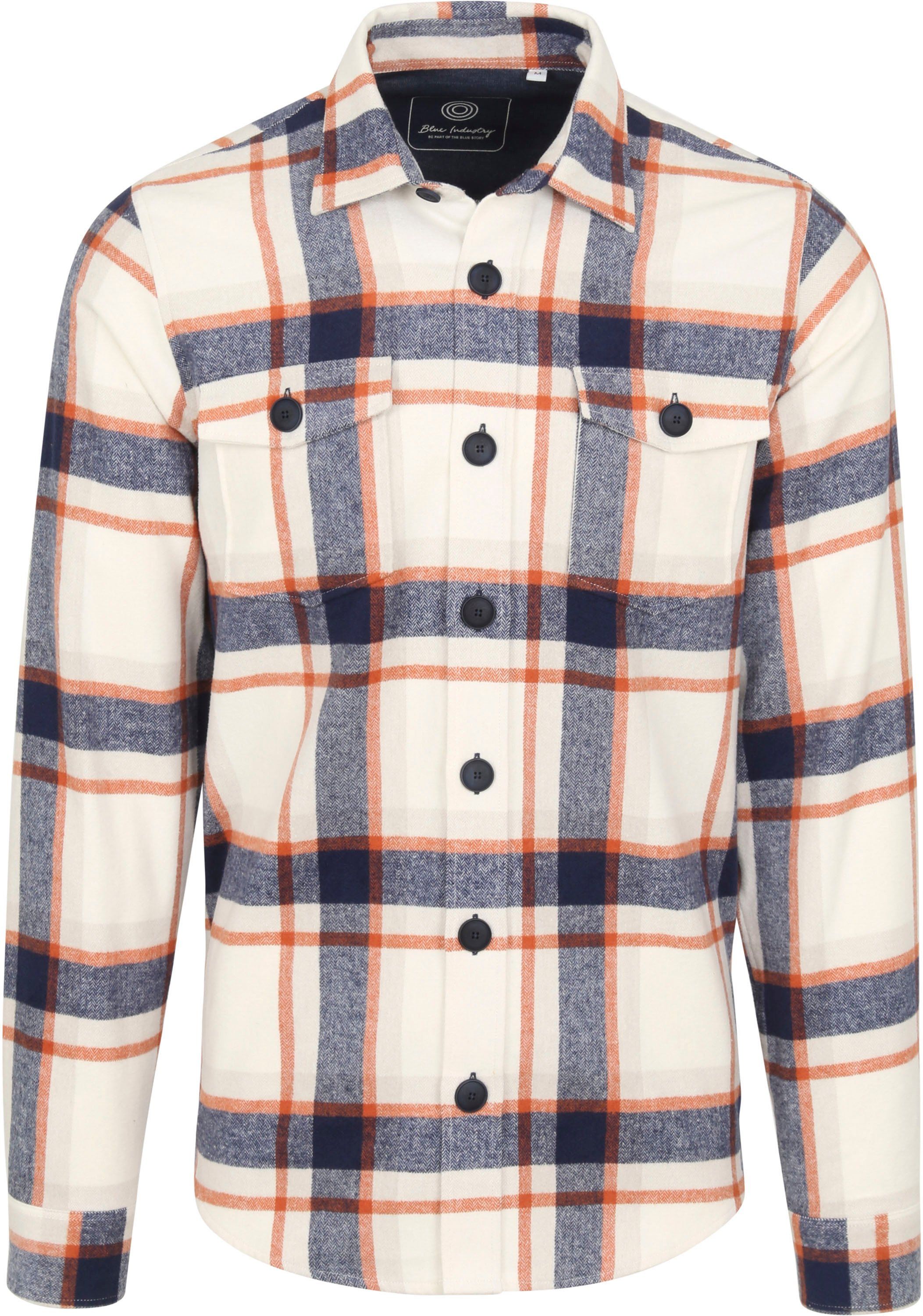 Blue Industry Overshirt Checks Off White Off-White Beige Multicolour size L