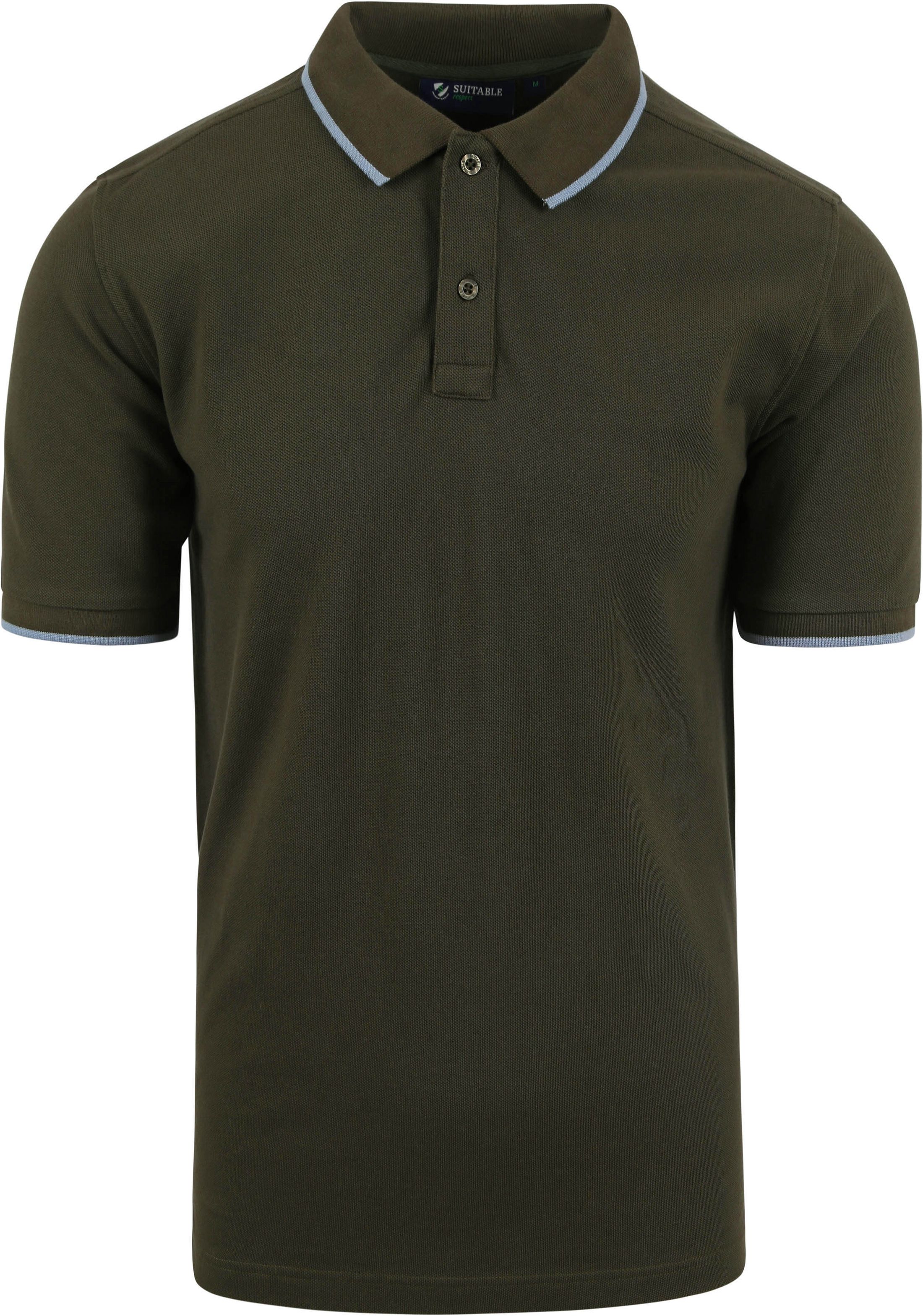 Suitable Respect Polo Shirt Tip Ferry Olive Green RSP-23TPF-OL order online | Suitable