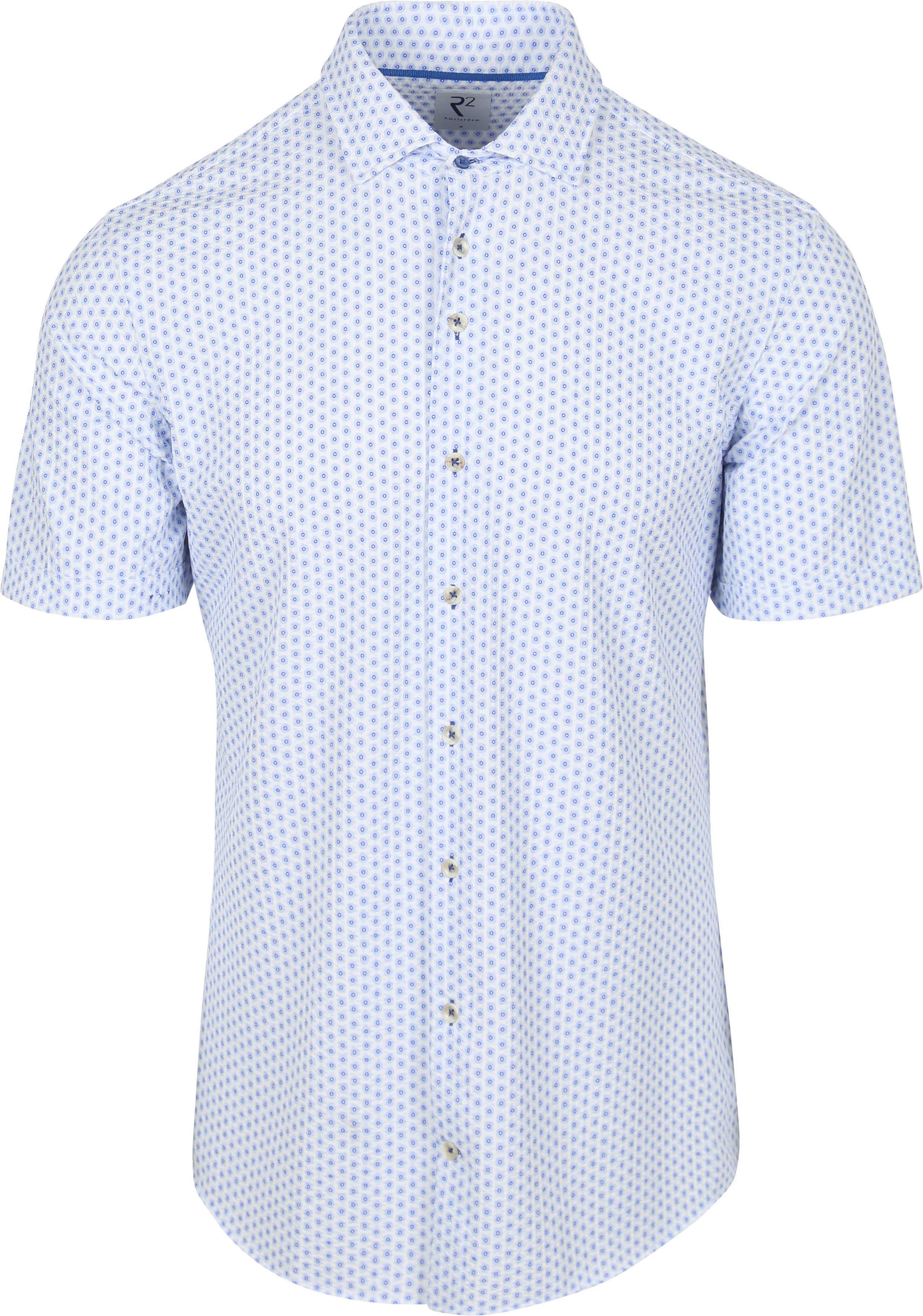 R2 Shirt Short Sleeves Seersucker Blue 128.WSPSS.042-018 order online | Suitable