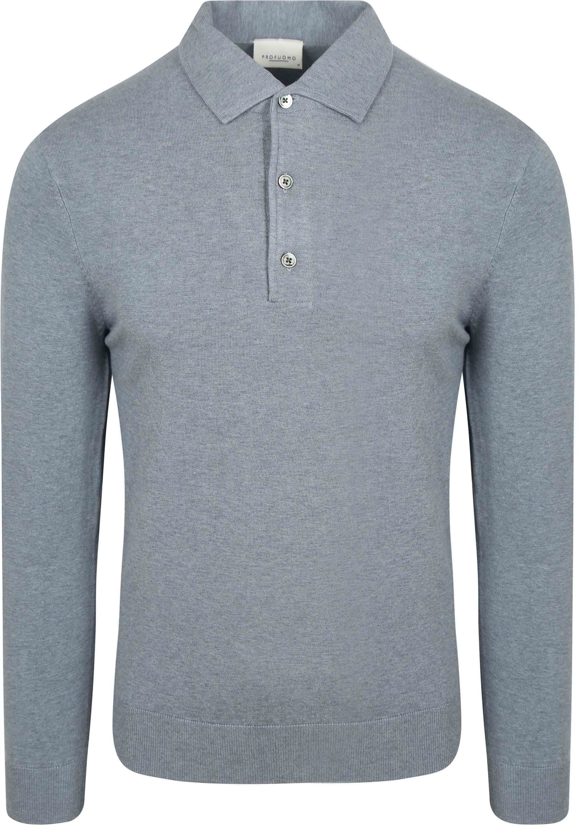 Profuomo Longsleeve Polo Luxury Basic Bleu PPWJ10002D-M commander en ligne | Suitable