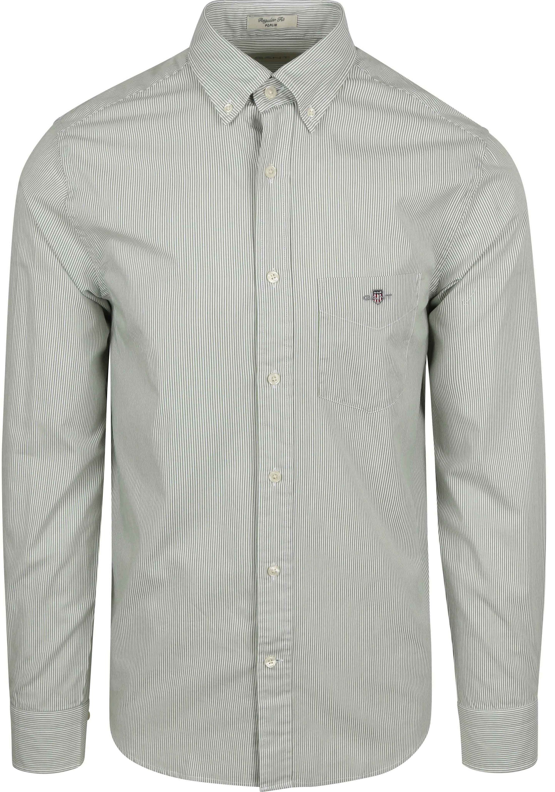 Gant Poplin Banker Chemise Rayures Vert 3000140-362 commander en ligne | Suitable