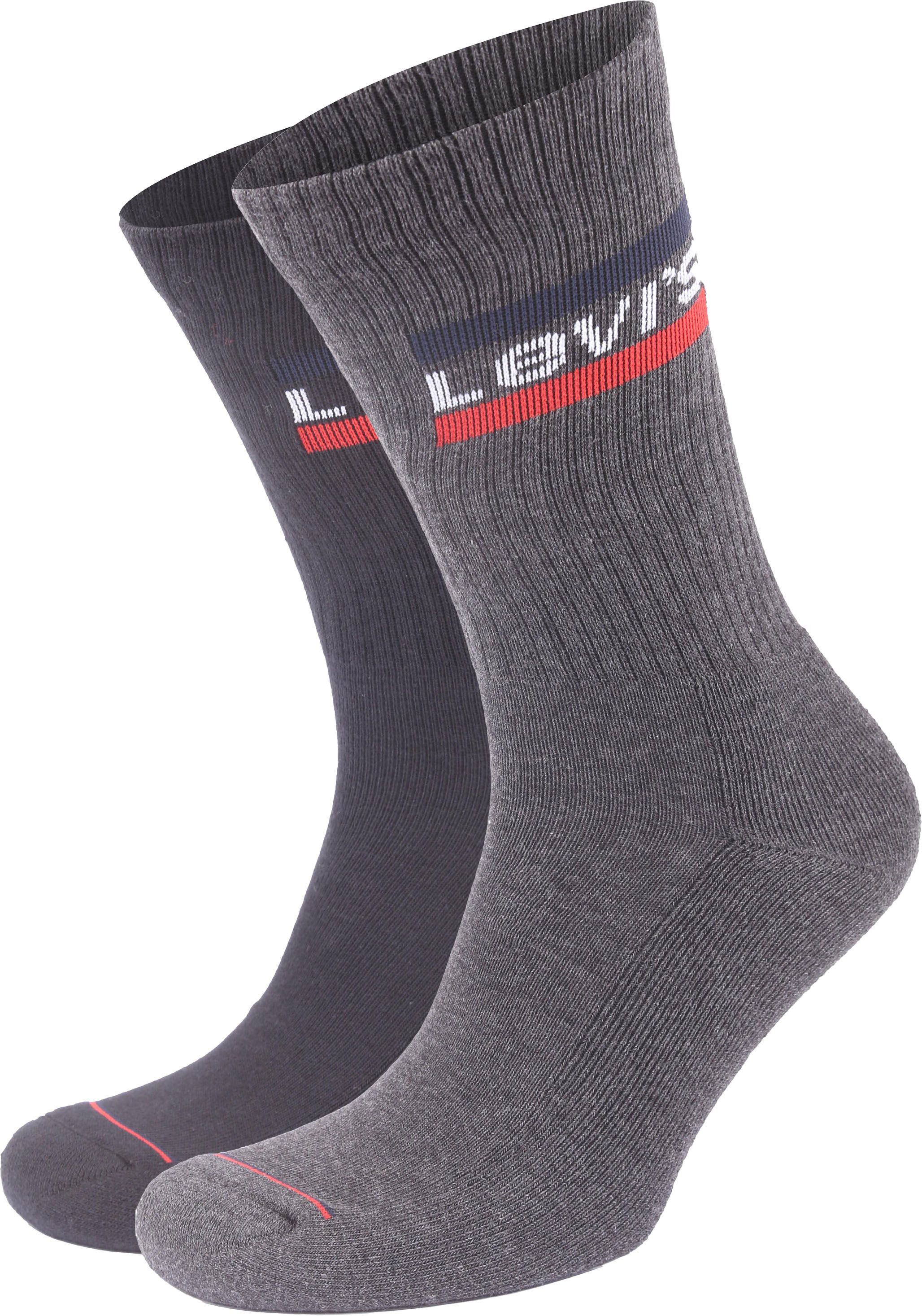 Levi's 2-Pack Sportswear Sokken Zwart Antraciet 902012001-208 kopen | Suitable