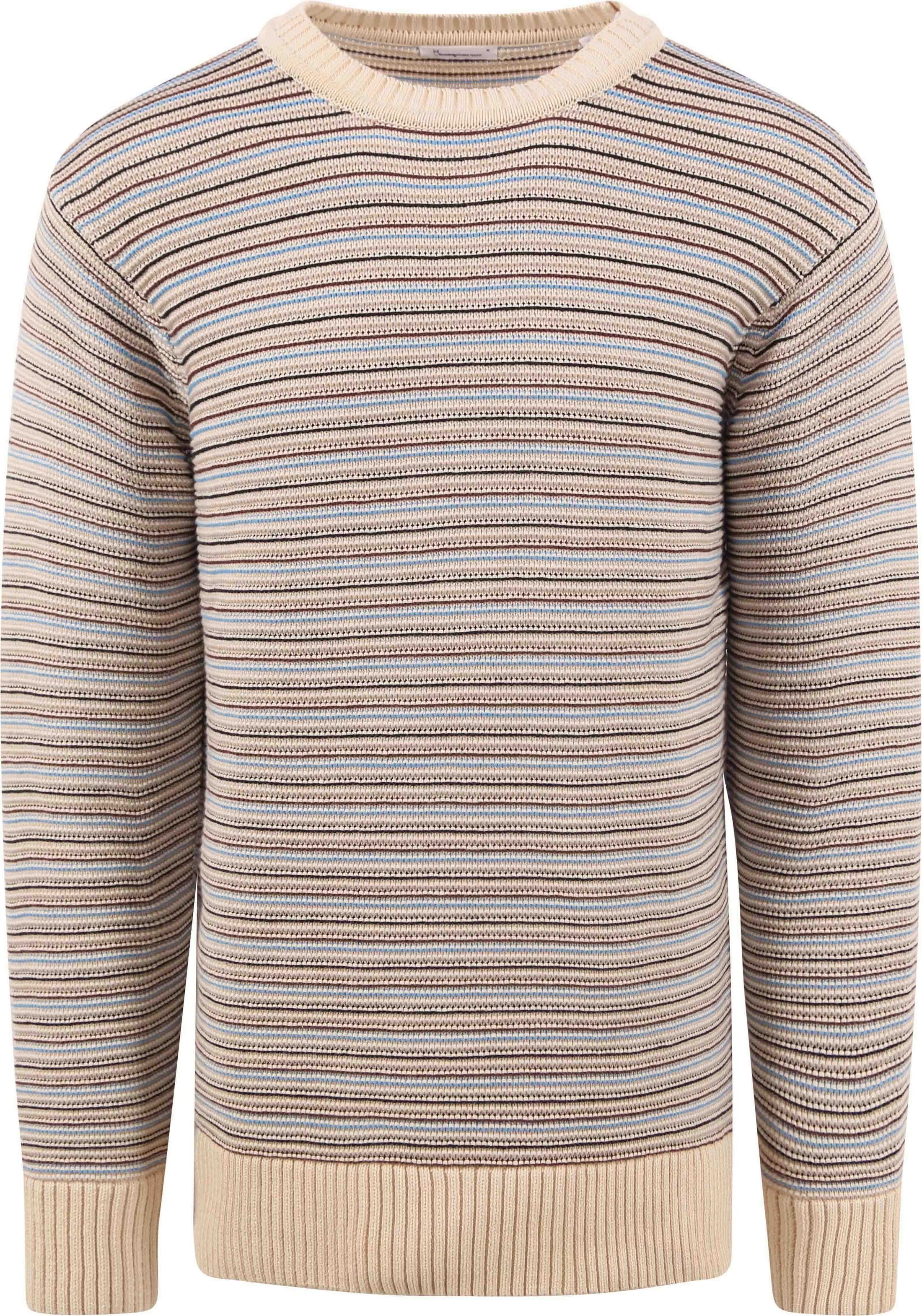 KnowledgeCotton Apparel Sweater Strepen Multicolour 1080047-8030 Beige stripe kopen | Suitable