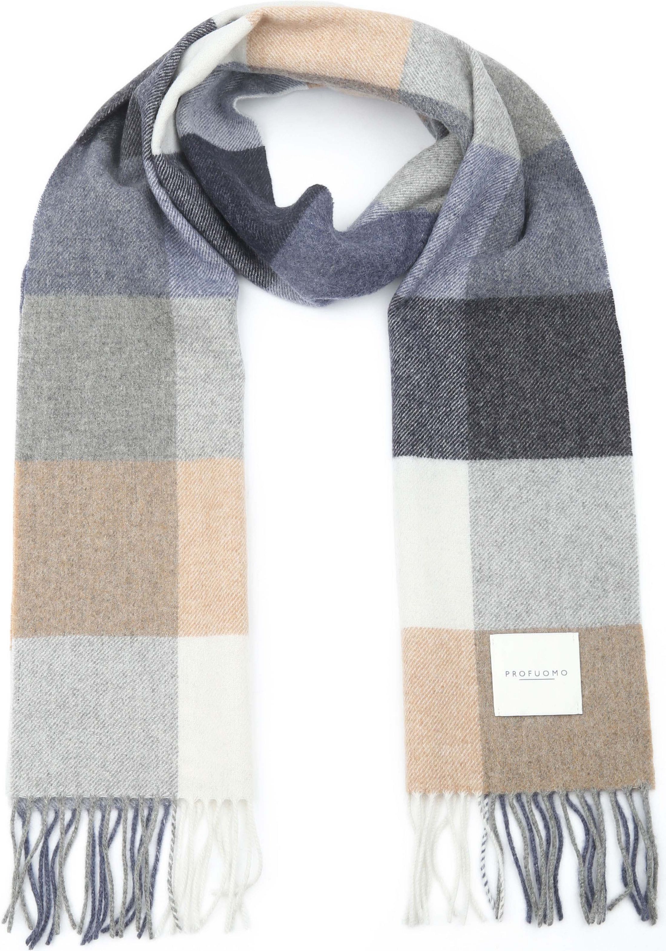 Profuomo Schal Wolle Karo blau PPVS30003C-M kaufen | Suitable