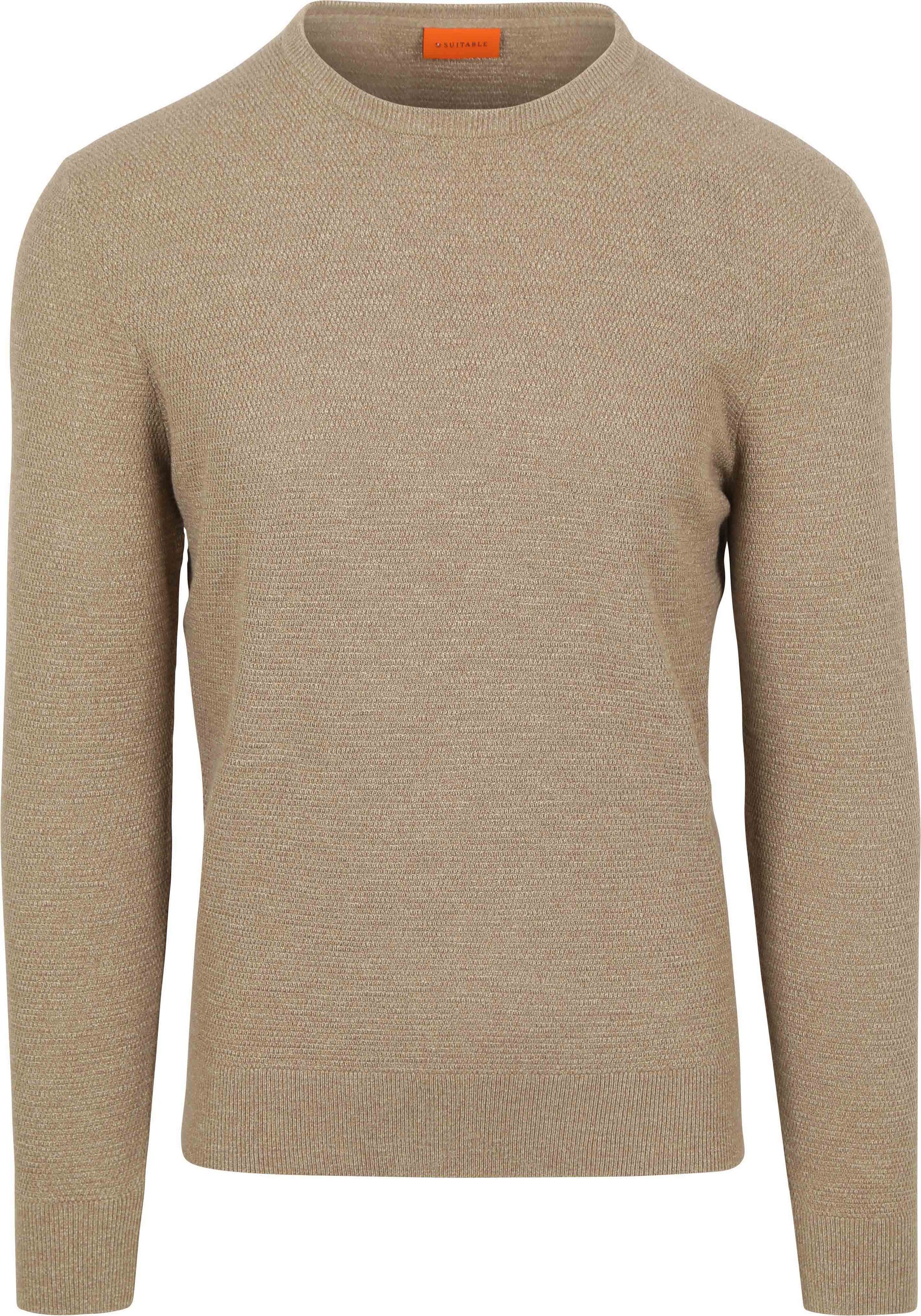 Suitable Pullover Structure Slub Beige PU-O-SLUB-25.01 FCD 34305 desert order online | Suitable