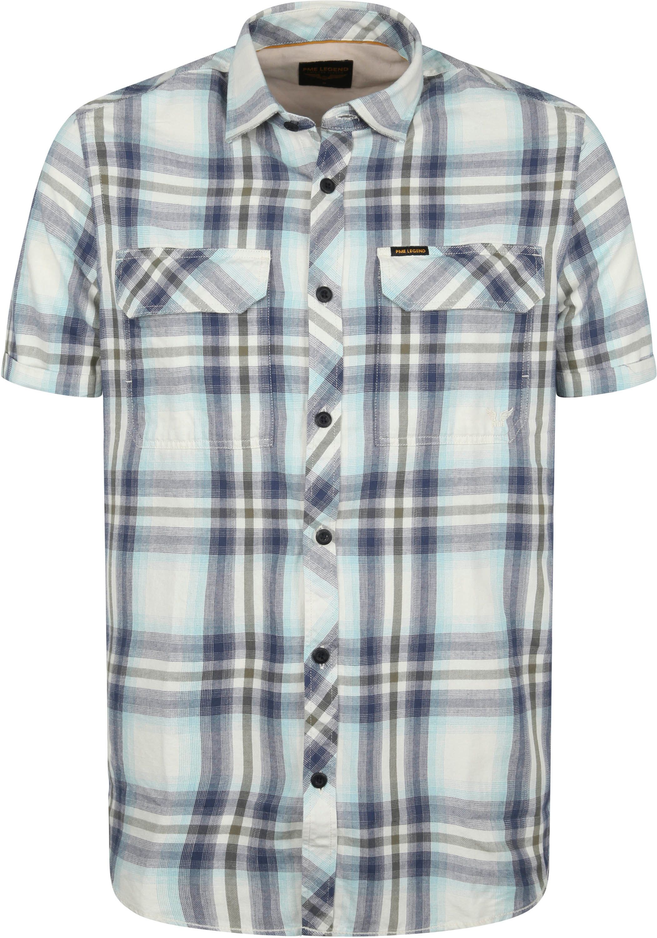 PME Legend Shirt Check Checkered Multicolour Blue size 3XL