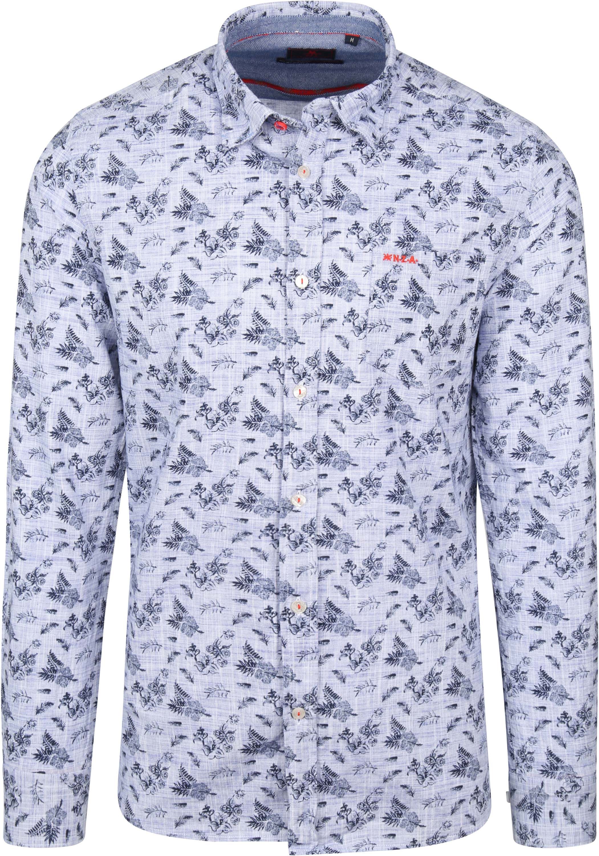 NZA Shirt Rolleston Floral Print Light blue Blue size 3XL