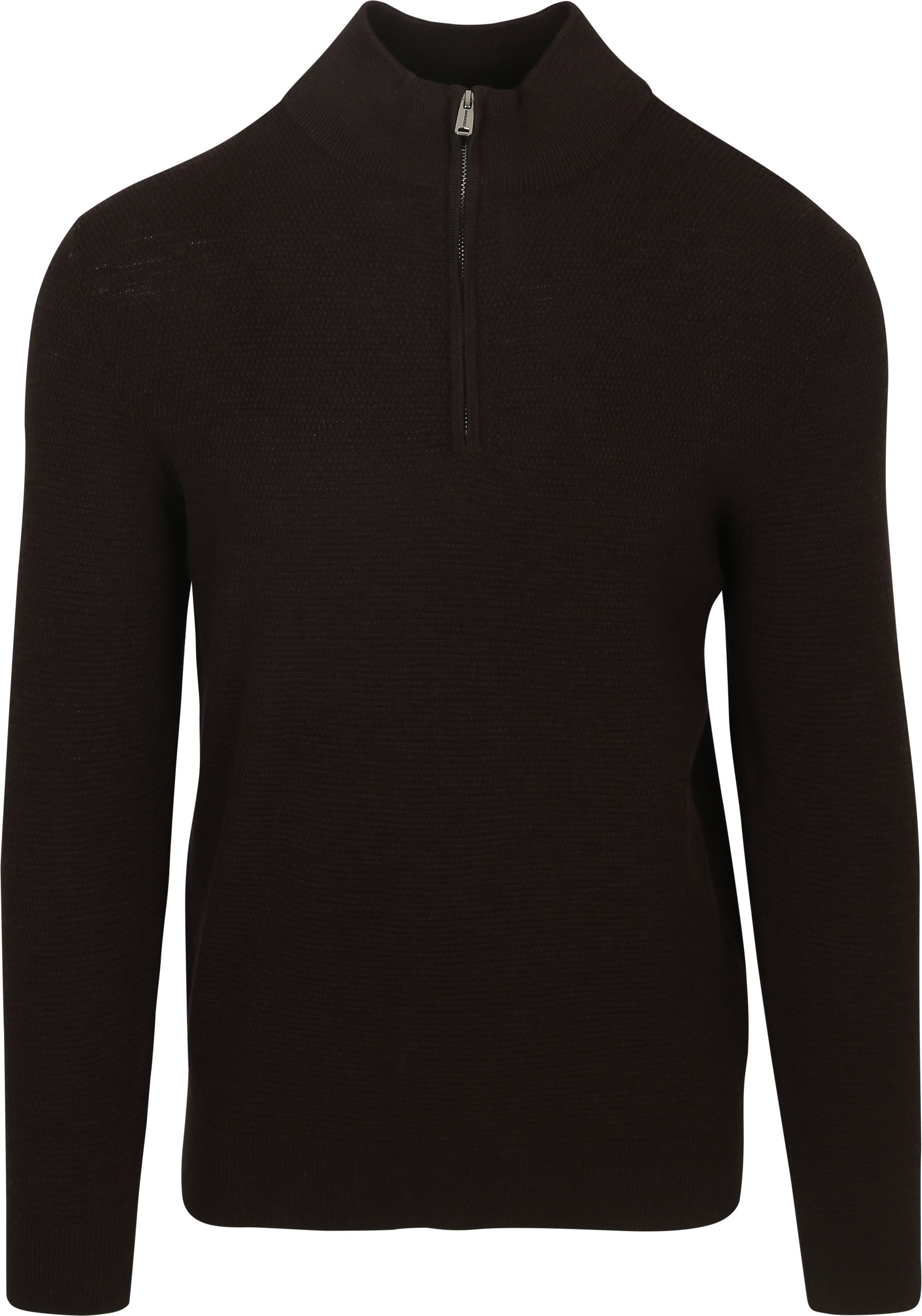 Profuomo Half Zip Pullover Structure Bruin kopen | Suitable