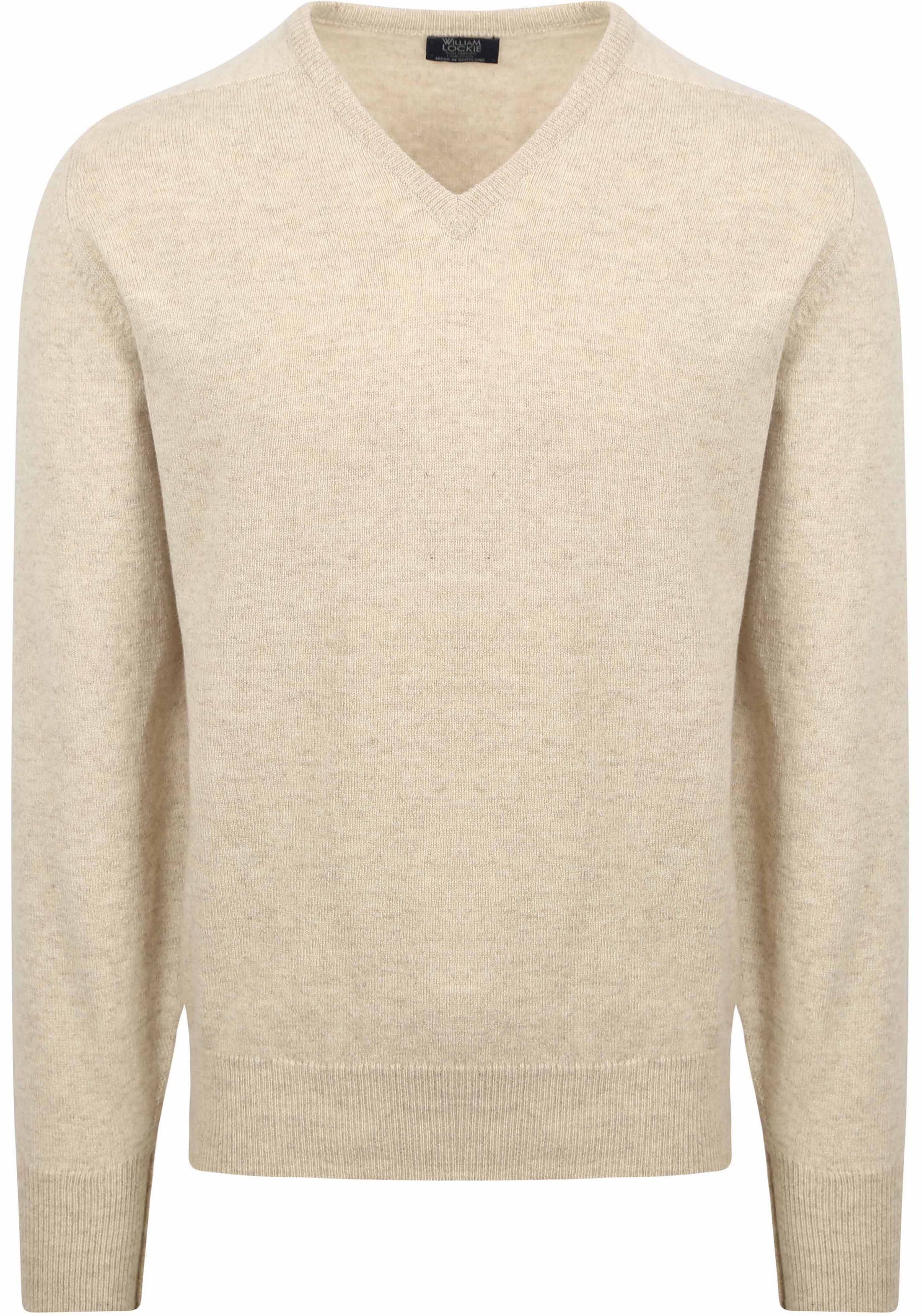 William Lockie V-Ausschnitt Pullover Lammwolle Linen Beige kaufen | 7092DF-30 Linen | Suitable