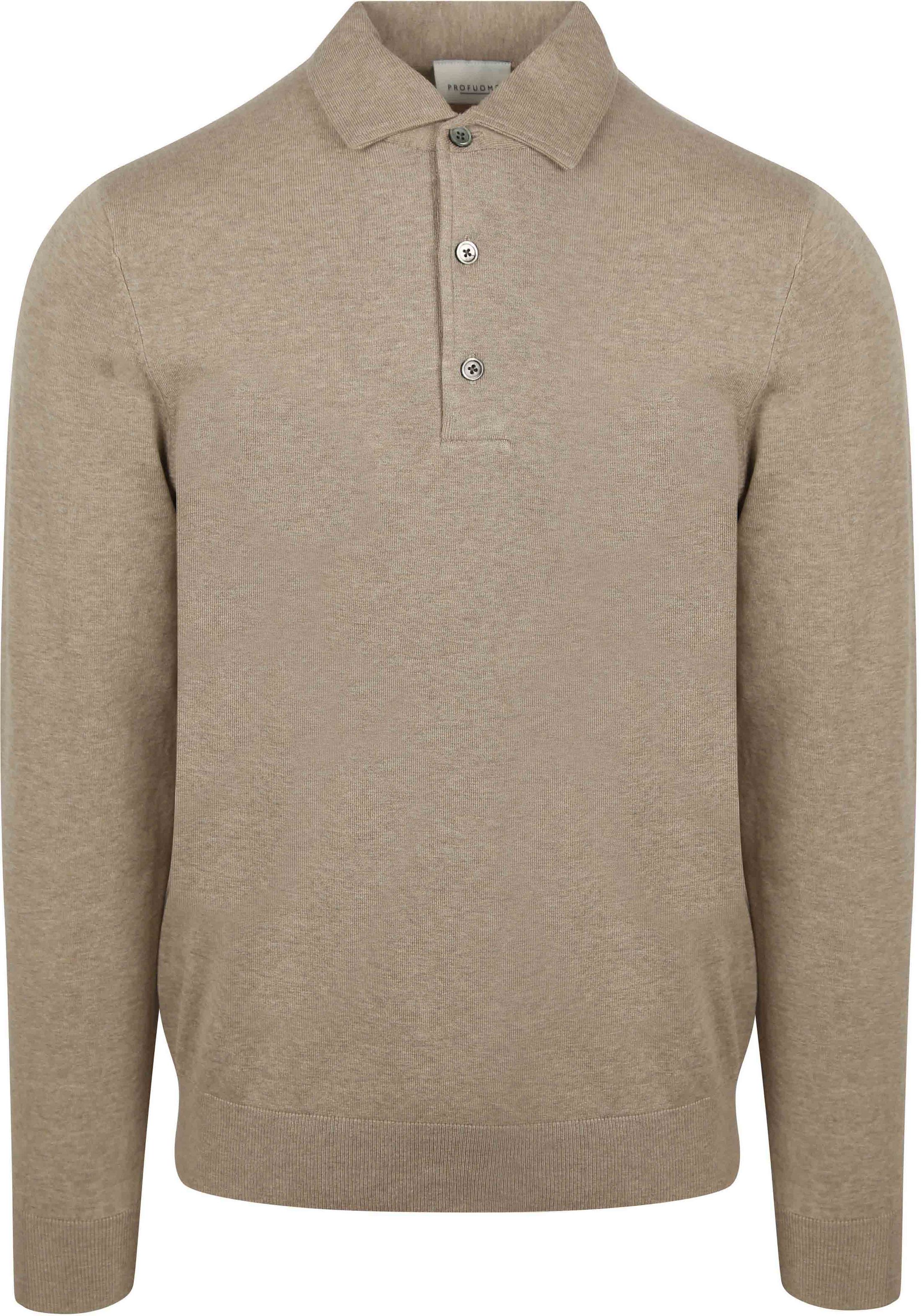 Profuomo Longsleeve Polo Luxury Basic Beige commander en ligne | PP2J00009C-F | Suitable Luxembourg