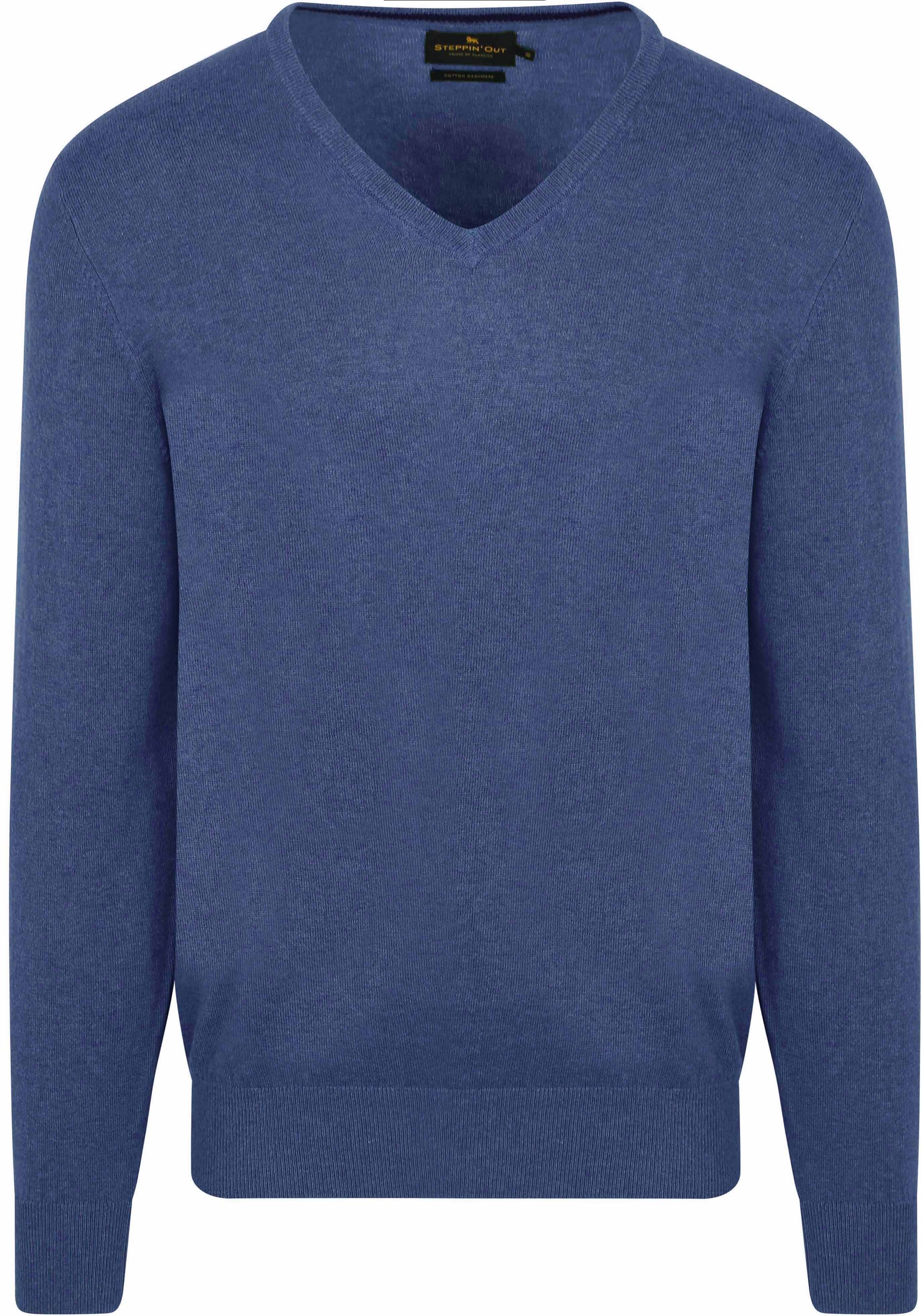 Steppin' Out Pullover Cashmere V-Neck Cobalt Blue SM1201.0001-2200/PU-V-COCASH-STEPP-ROYAL order online | Suitable