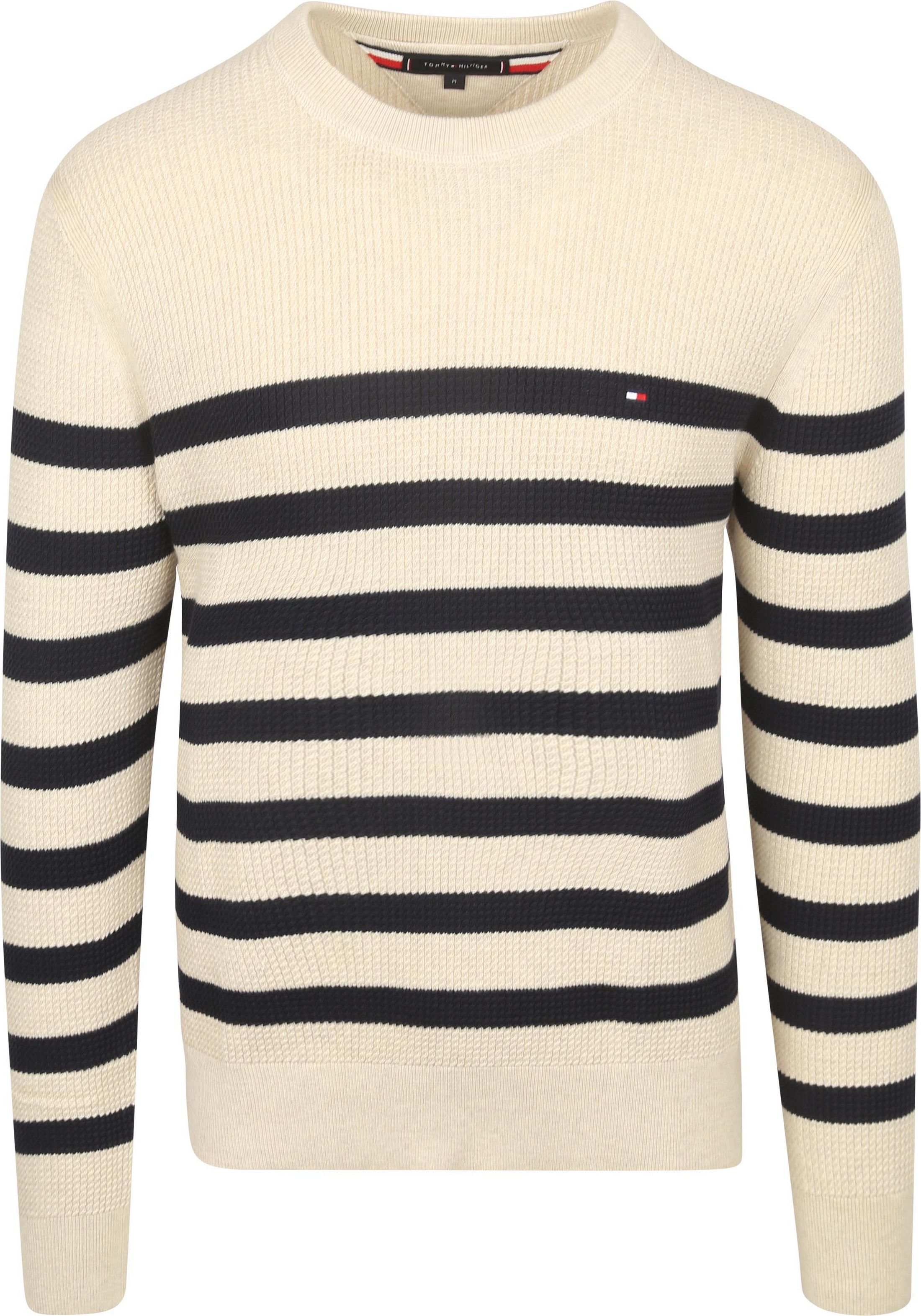 Tommy Hilfiger Sweater Ink Stripes Beige order online | MW0MW36525-0A4 | Suitable Spain