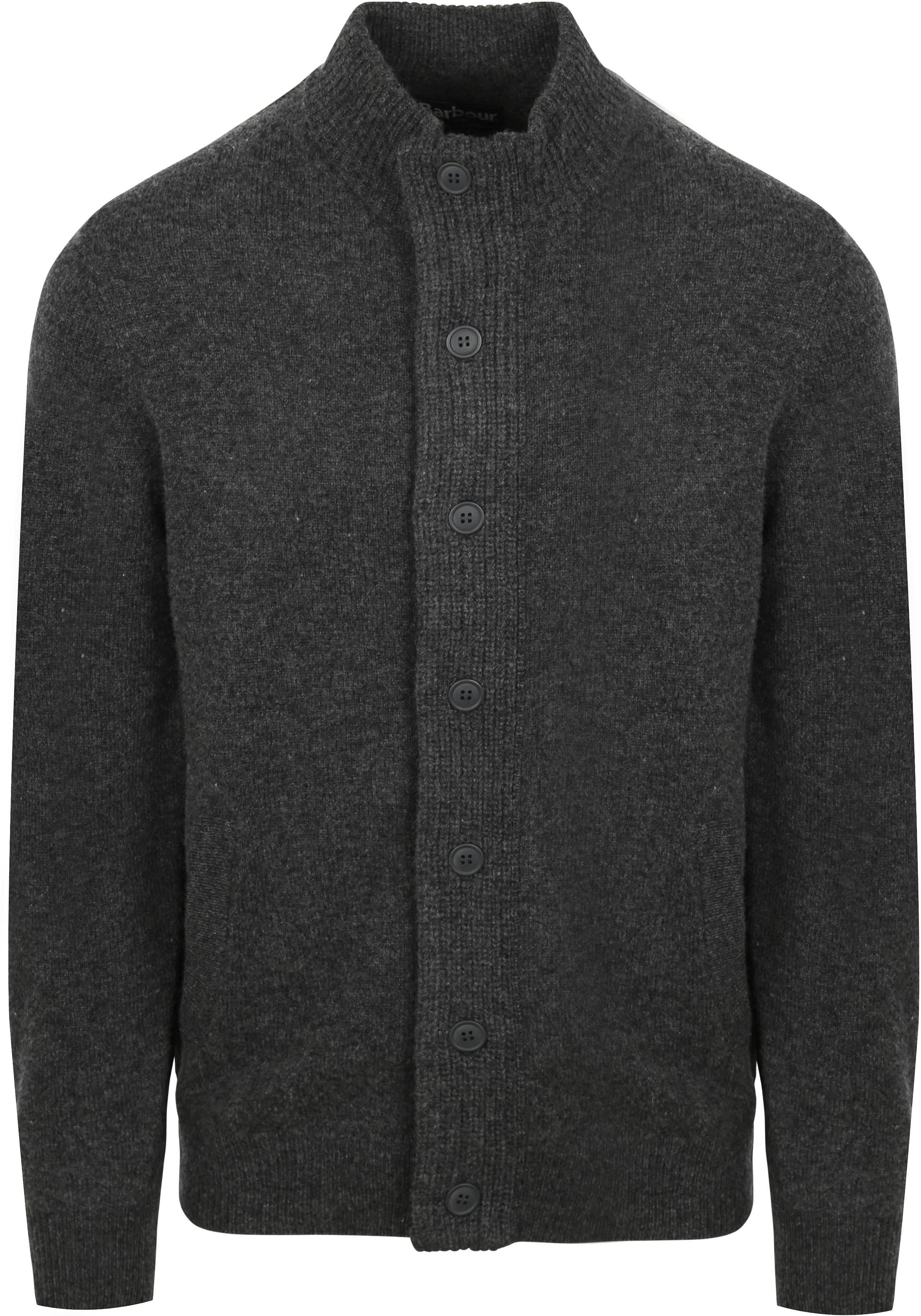 Barbour Zip Cardigan Lambswool Patch Dark Grey MKN0731-CH51 order online | Suitable