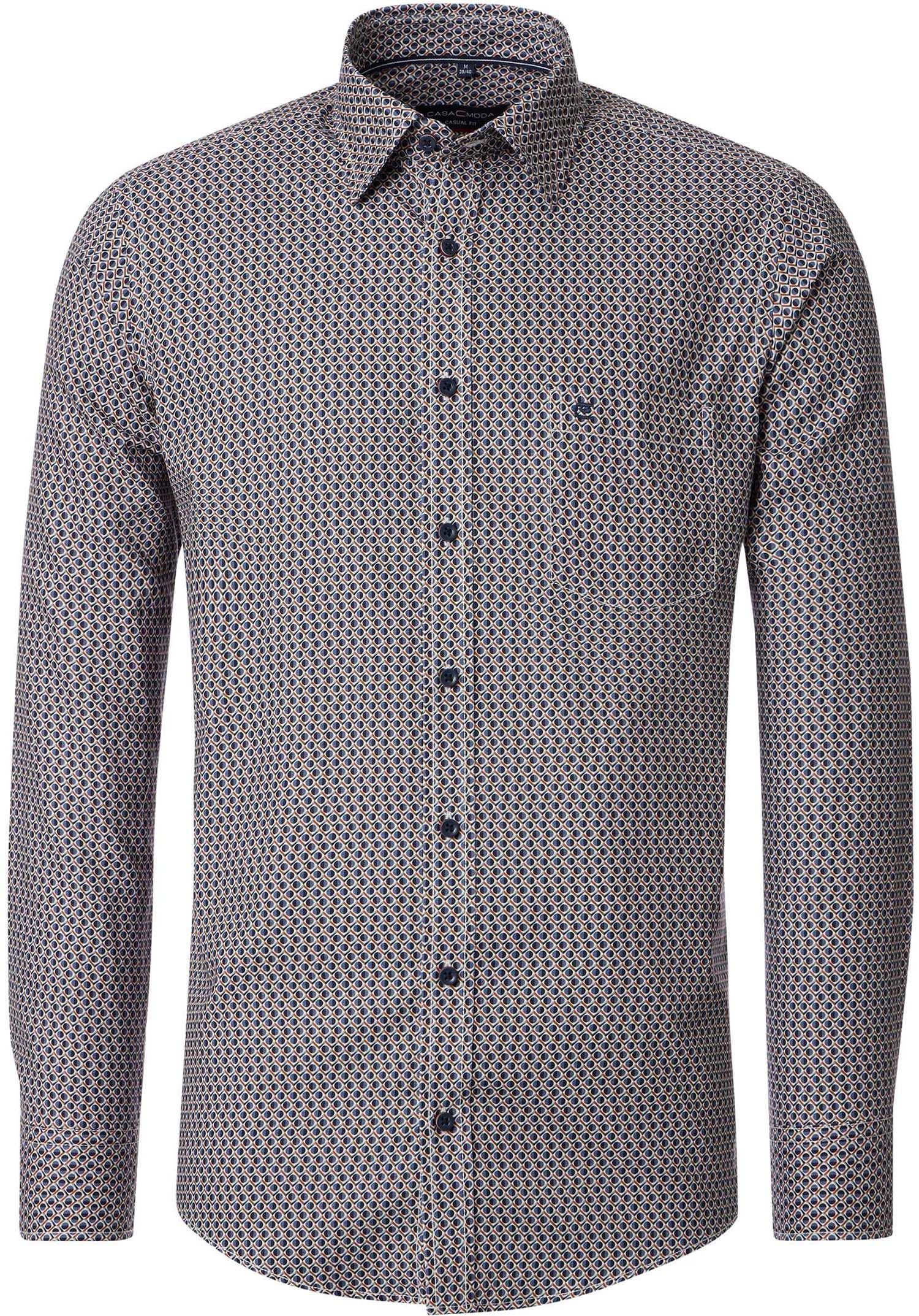 Casa Moda Overhemd Print Blauw 444303900-100 kopen | Suitable