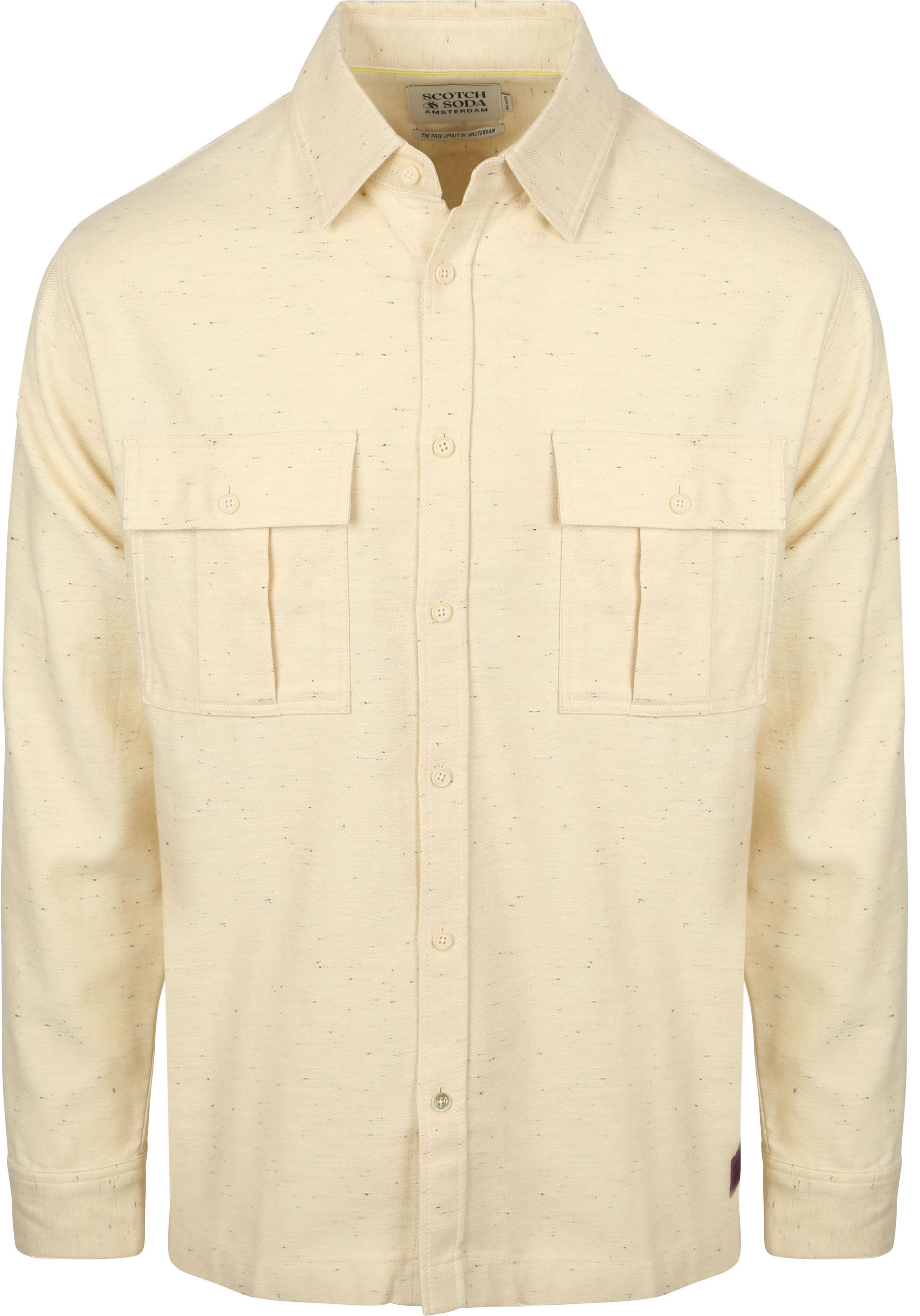 Scotch and Soda Melange Overshirt Beige order online | 181587-270 | Suitable Liechtenstein