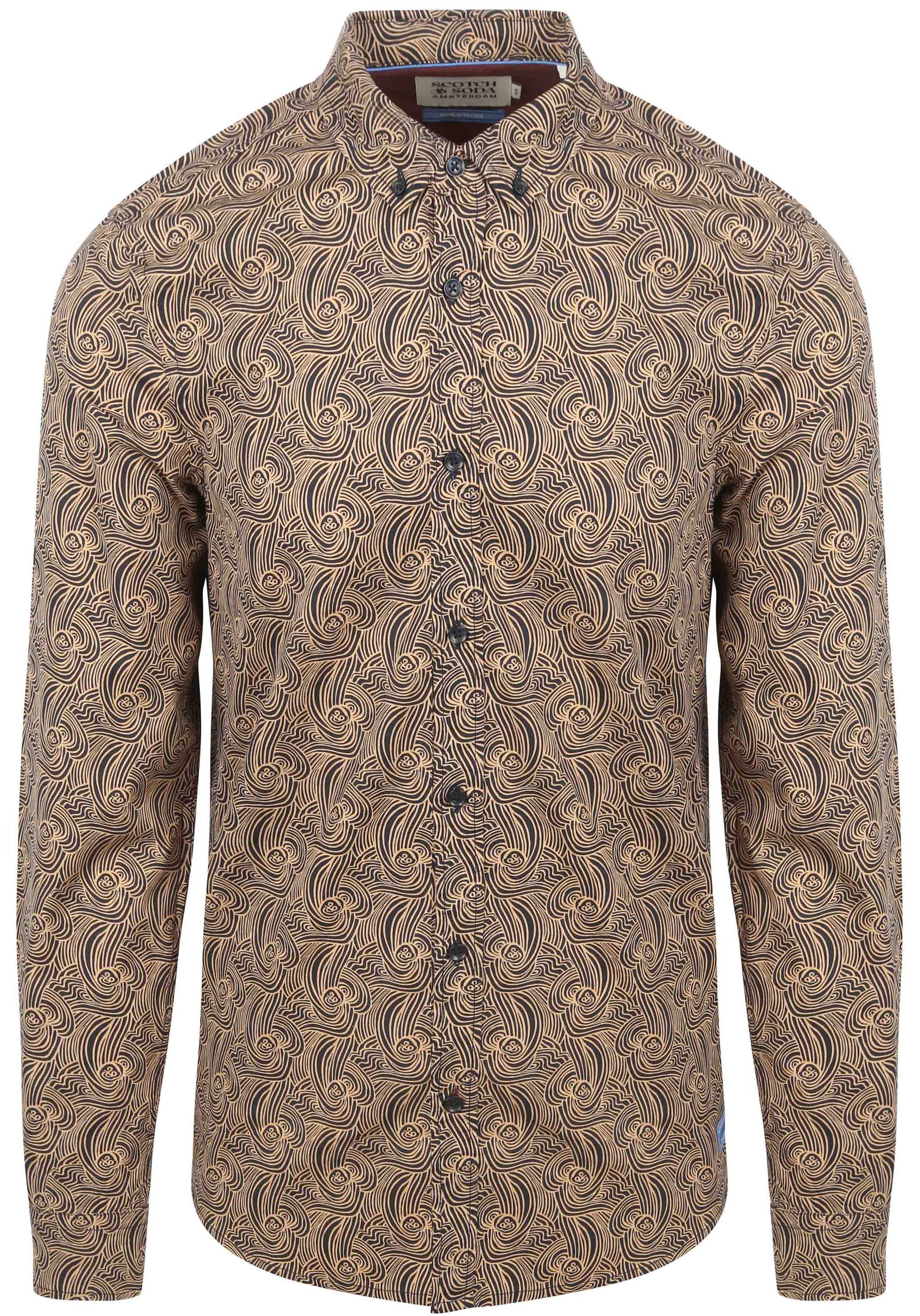 Scotch and Soda Shirt Print Beige order online | 178723-260 | Suitable Hungary