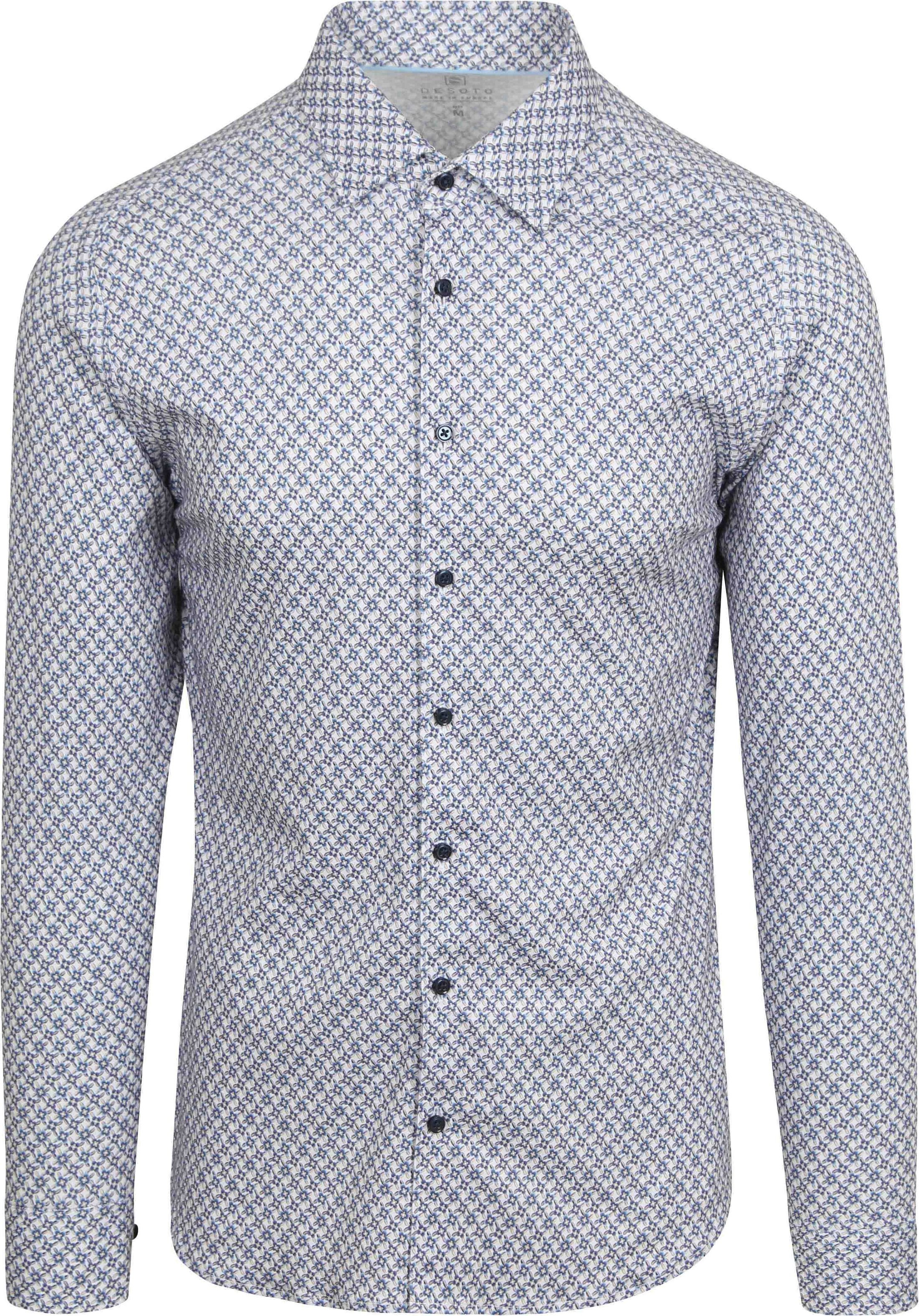 Desoto Shirt Print Floral Blue Beige order online | 81128-3-184 | Suitable Norway