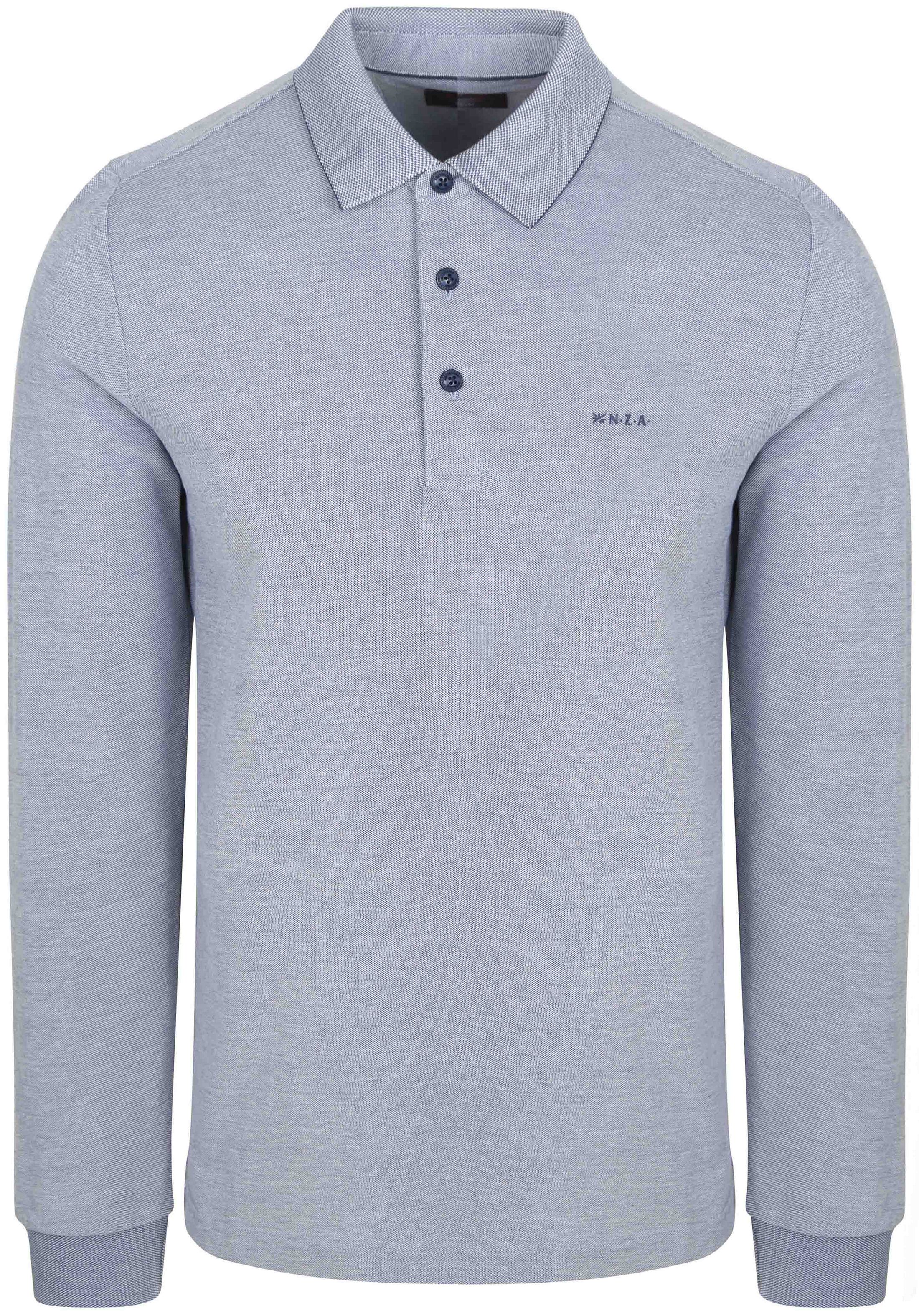 NZA Longsleeve Polo Shirt Hamton Piqué Blue 25GN206-1685 order online | Suitable