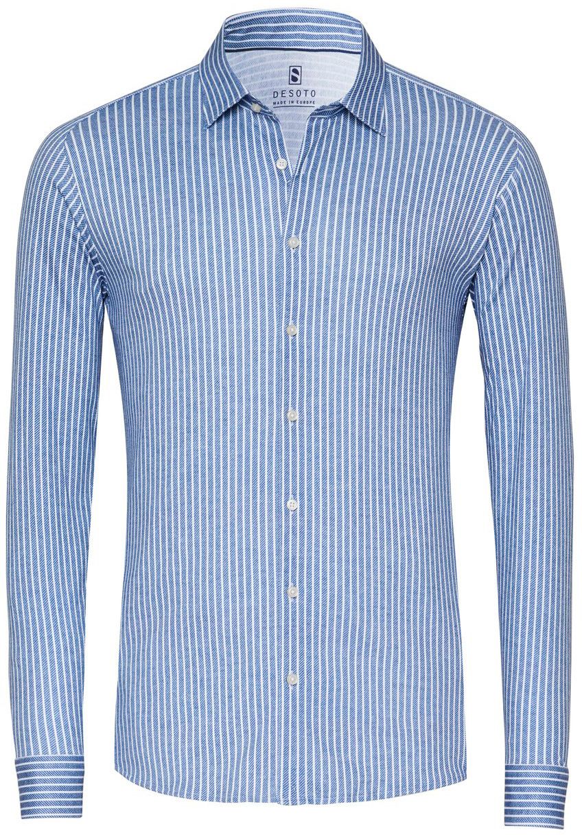 Desoto Chemise Twill Stripe Bleu 88328-3-586 commander en ligne | Suitable