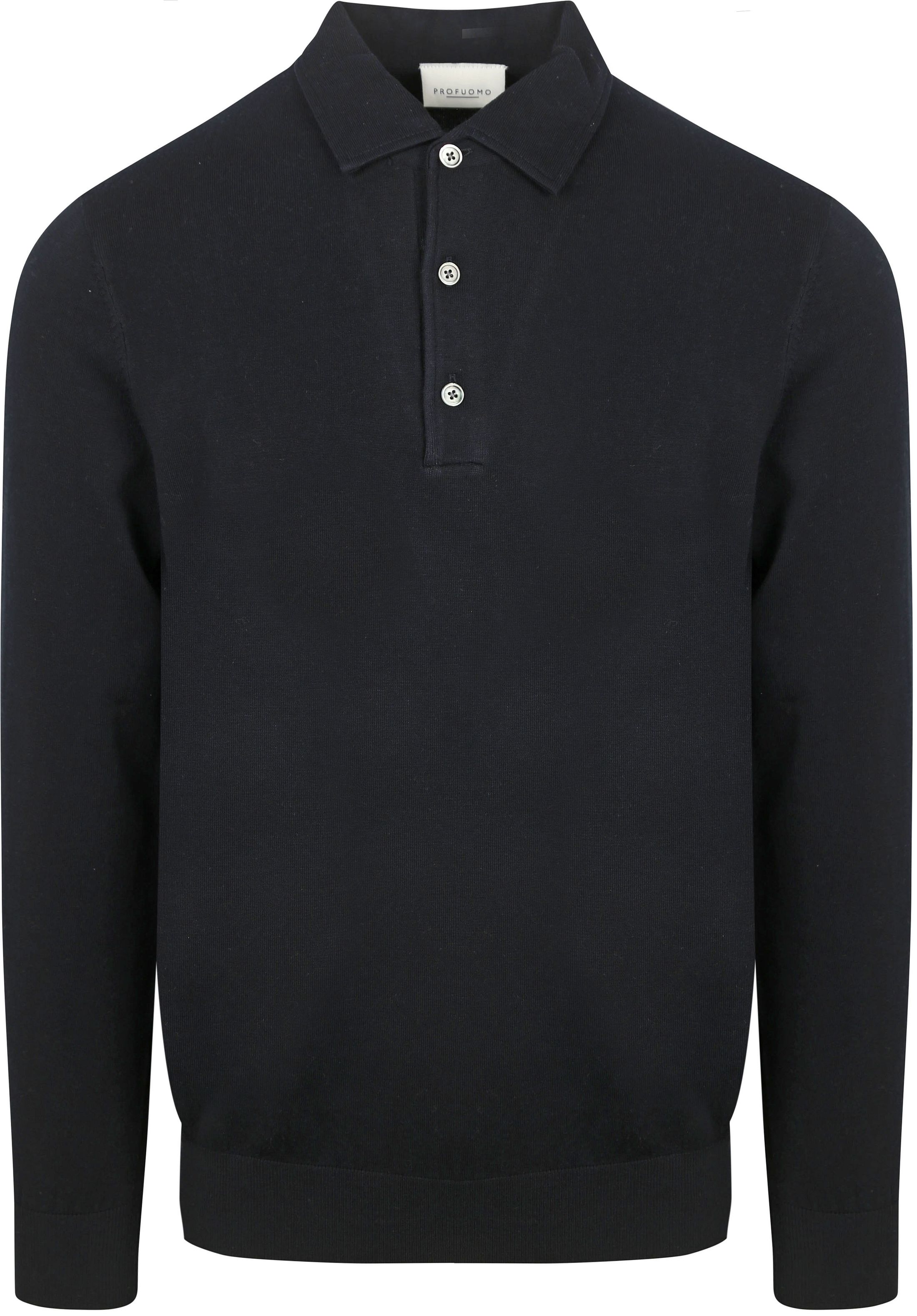 Profuomo Longsleeve Polo Shirt Luxury Basic Navy PP2J00009A-P order online | Suitable