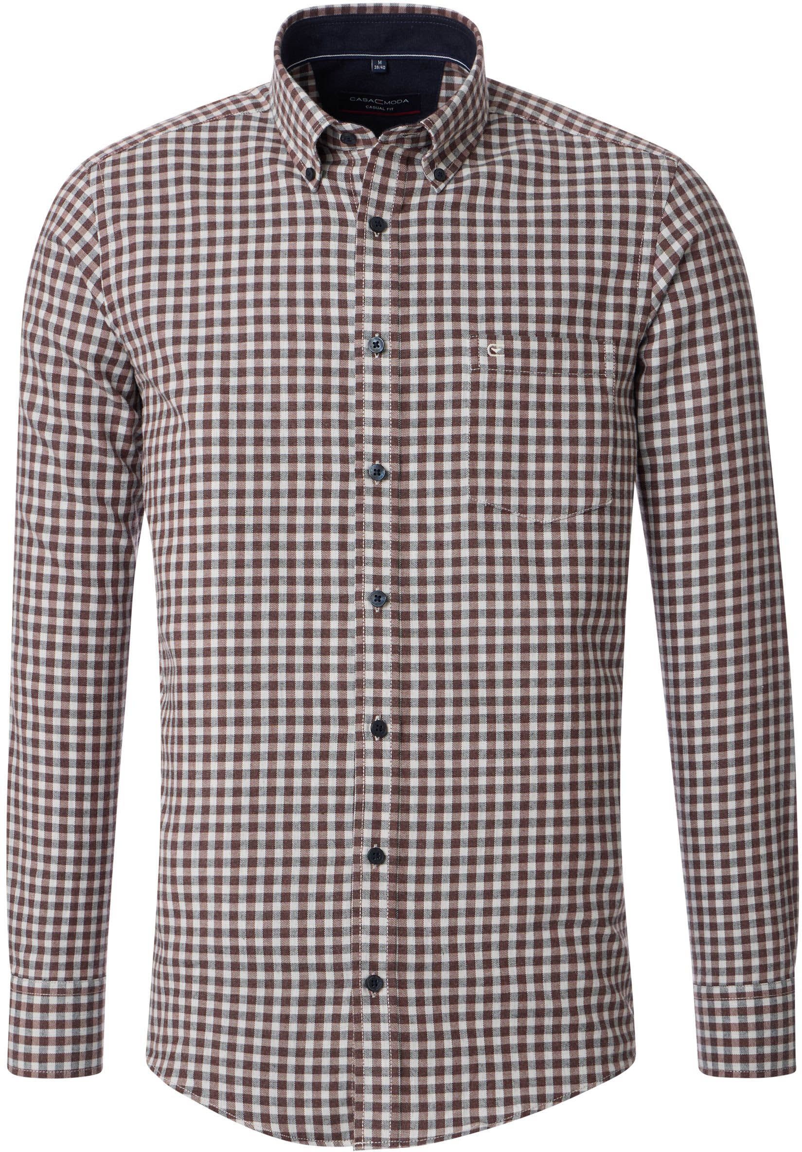 Casa Moda Casual Shirt Checks Brown 444304000-201 order online | Suitable