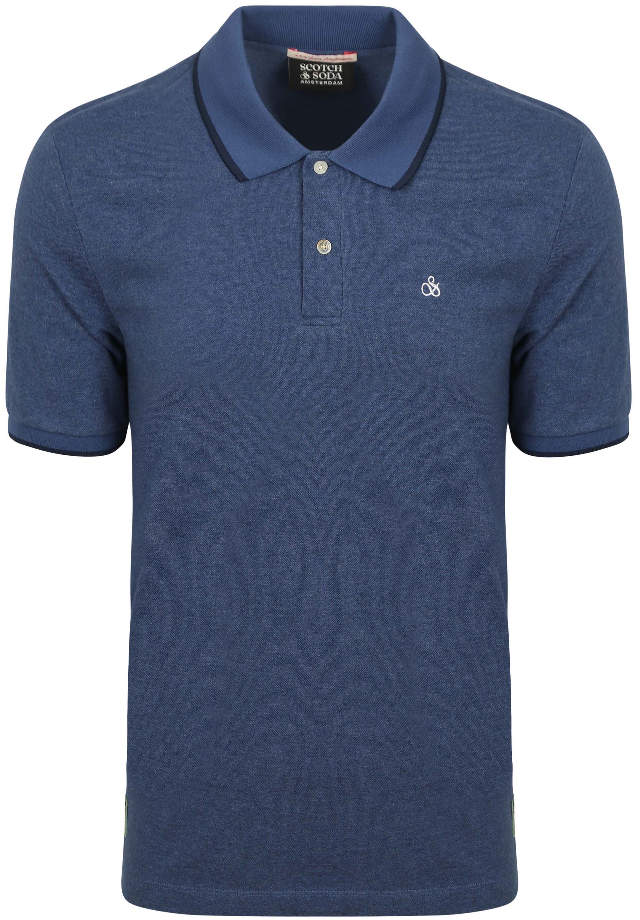 Scotch And Soda Melange Polo Donkerblauw 180101-410 kopen | Suitable