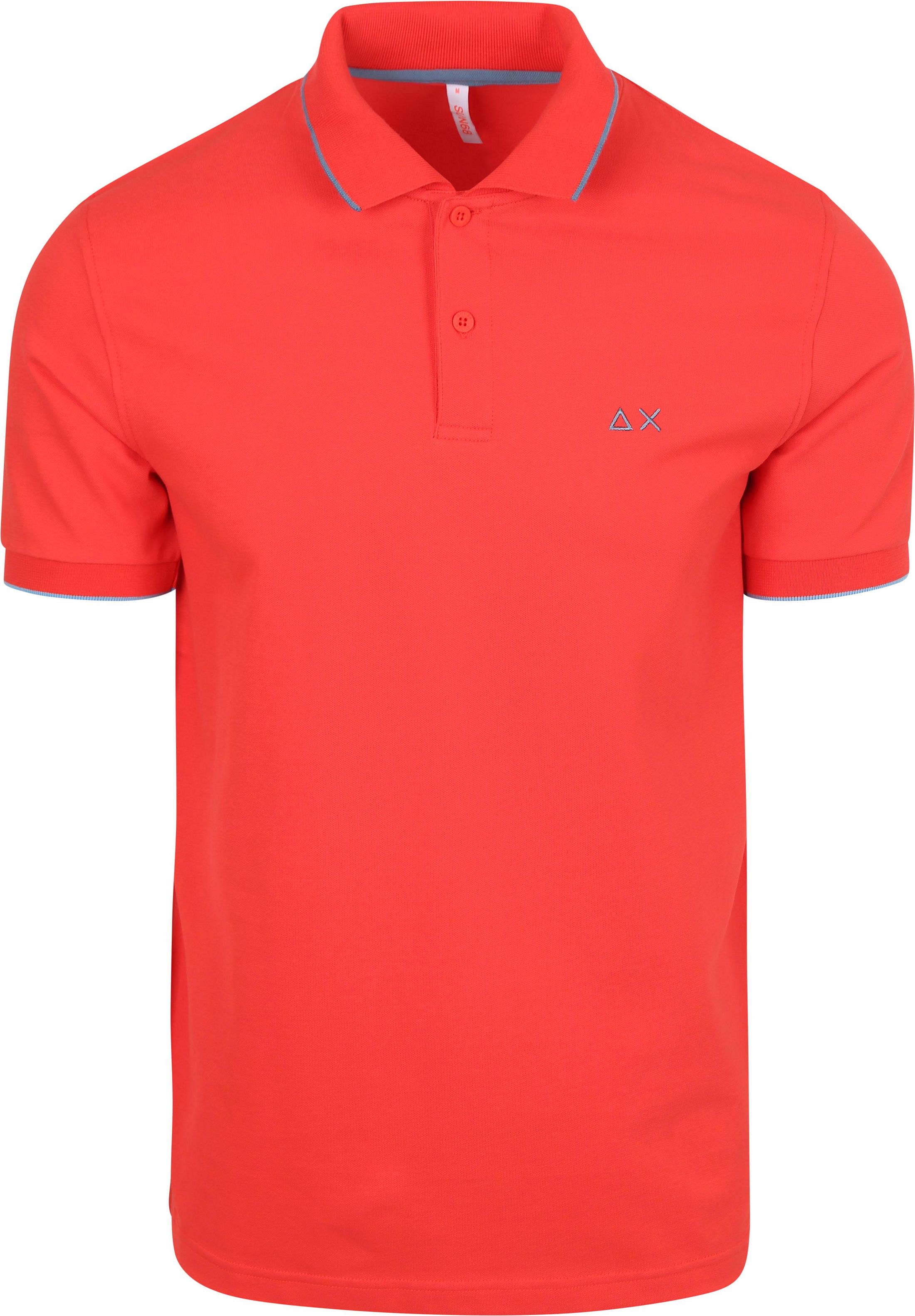 Sun68 Polo Shirt Small Stripe Collar Red A35110-10 order online | Suitable