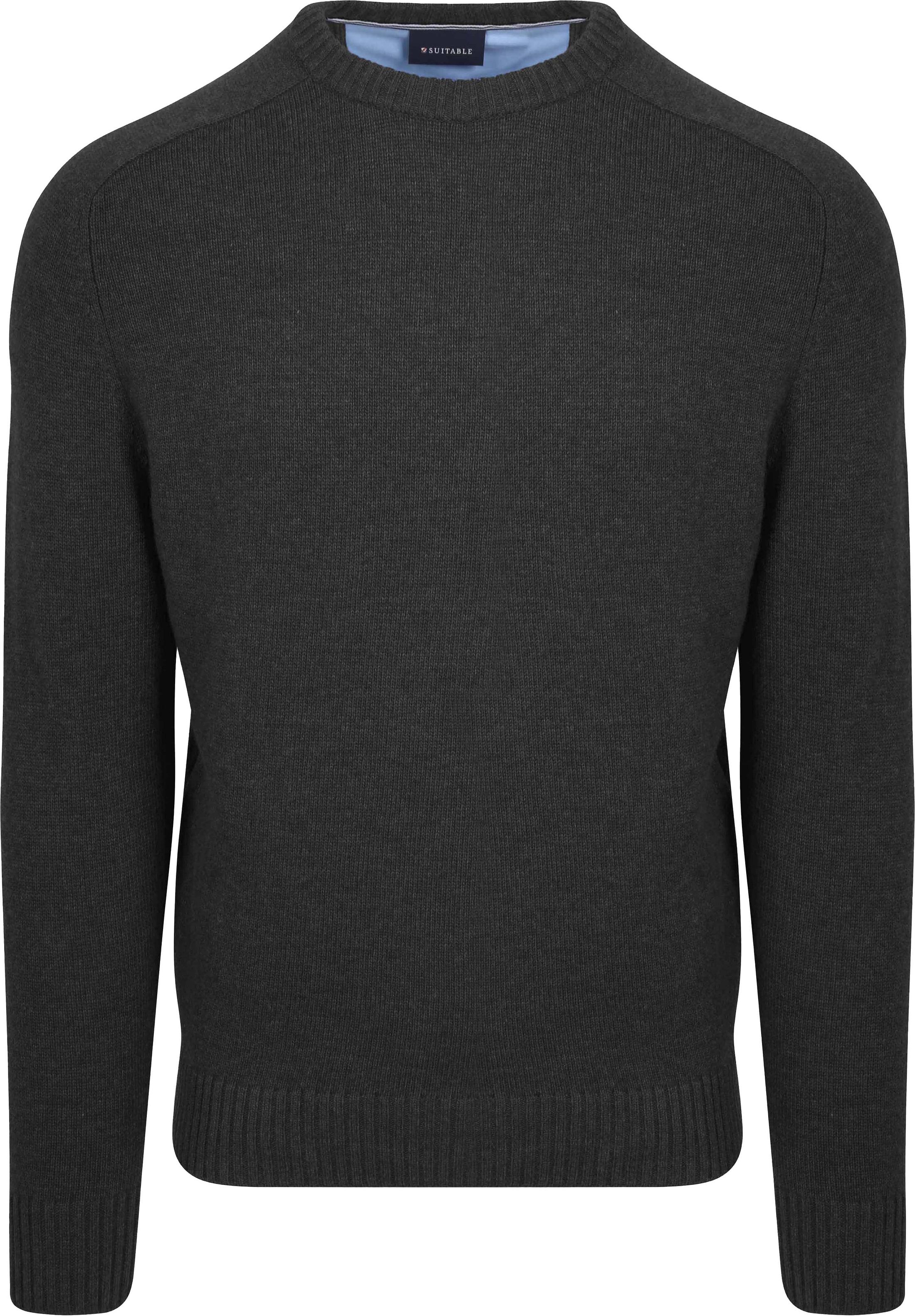 Suitable Lambswool Pullover O-Neck Anthracite PU-LMBS-O-24 Antra order online | Suitable