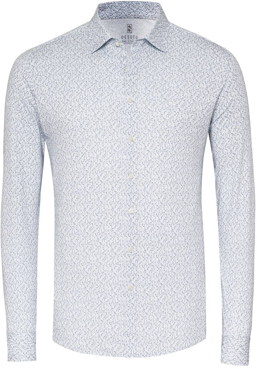 Desoto Hemd Timeless Elegance Print Blauw 77128-3-152 kopen | Suitable